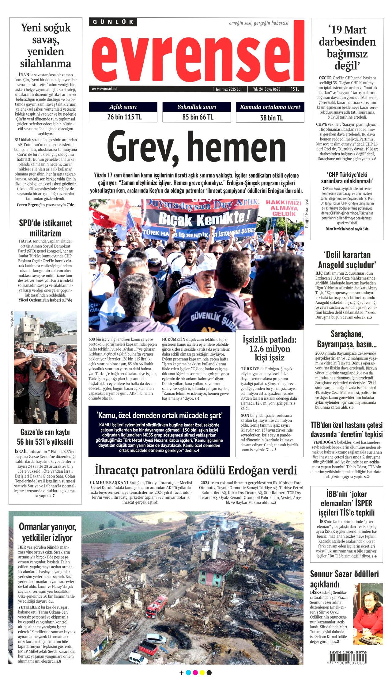 Alevler arasında can pazarı... Savaş gibi mücadele manşetlerde! - Sayfa 21