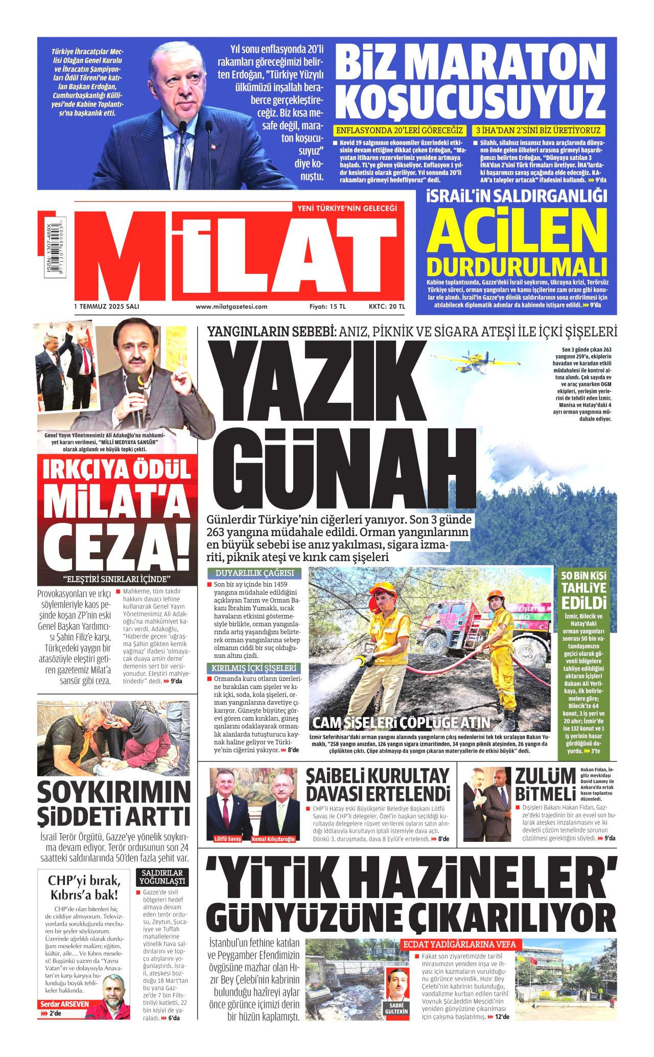 Alevler arasında can pazarı... Savaş gibi mücadele manşetlerde! - Sayfa 18