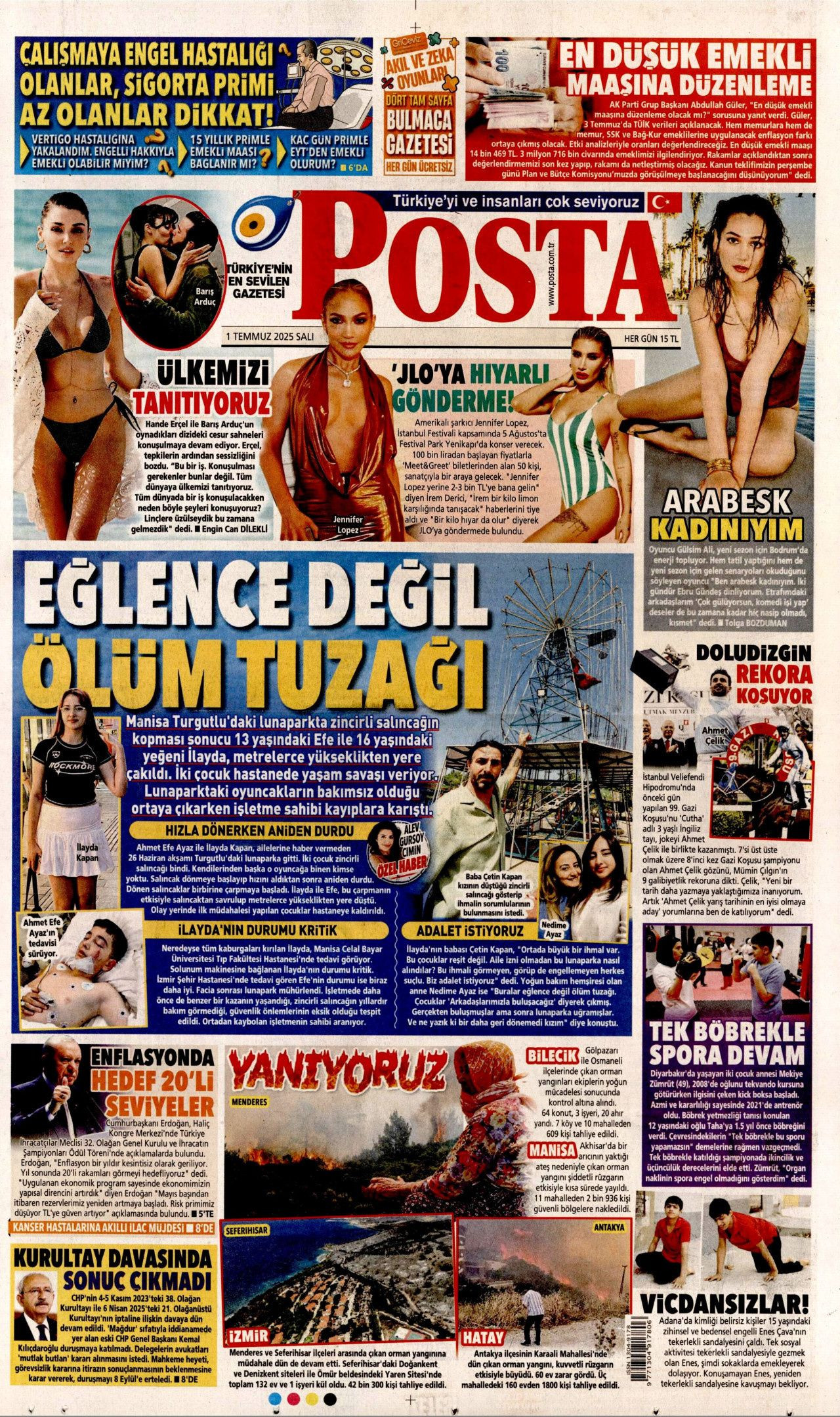 Alevler arasında can pazarı... Savaş gibi mücadele manşetlerde! - Sayfa 11