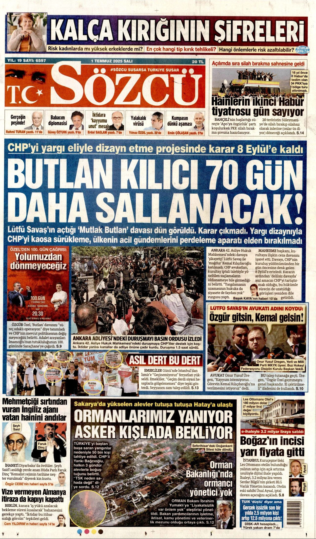 Alevler arasında can pazarı... Savaş gibi mücadele manşetlerde! - Sayfa 3