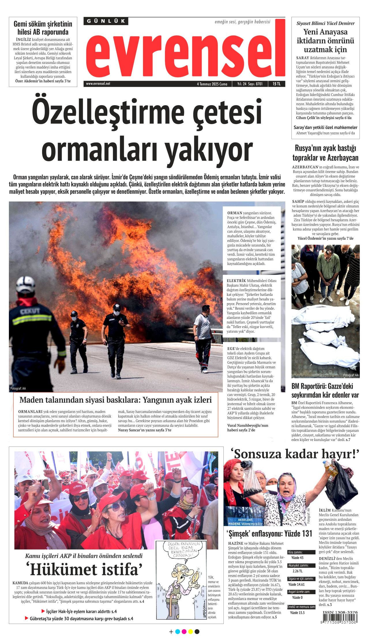 Atılan su buhar oluyor! Alevler durdurulamıyor... Yangın fırtınası manşetlerde! - Sayfa 15