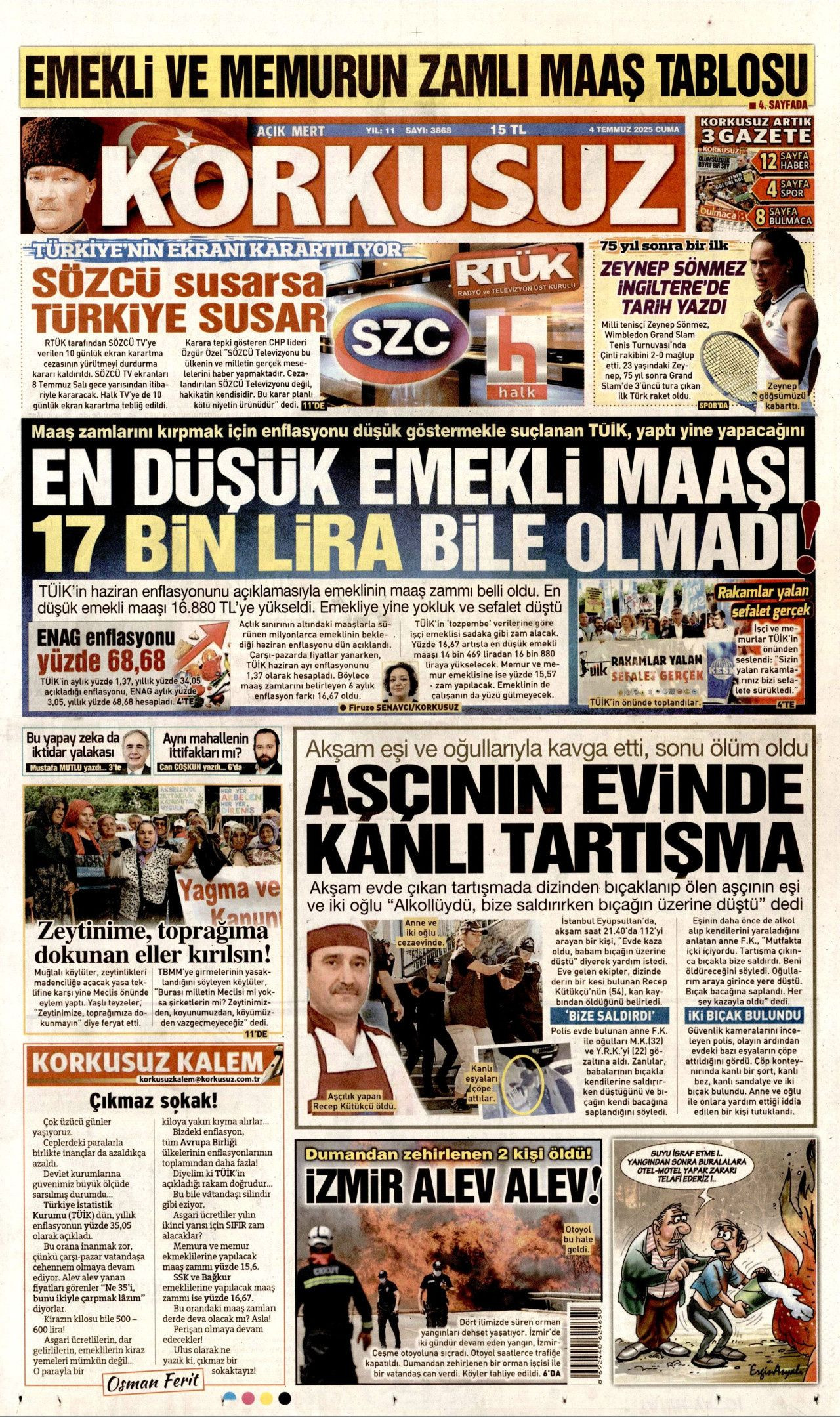 Atılan su buhar oluyor! Alevler durdurulamıyor... Yangın fırtınası manşetlerde! - Sayfa 19