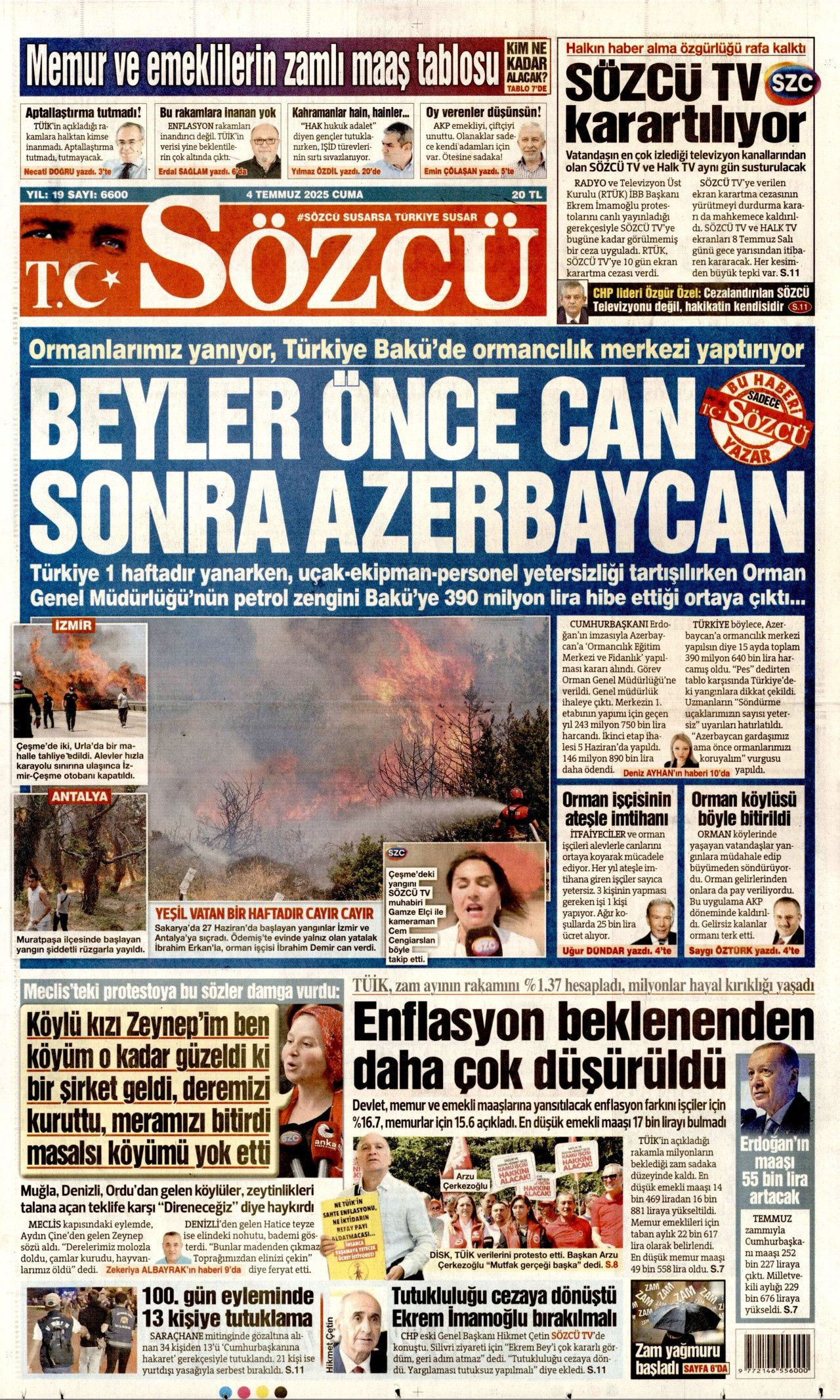 Atılan su buhar oluyor! Alevler durdurulamıyor... Yangın fırtınası manşetlerde! - Sayfa 6