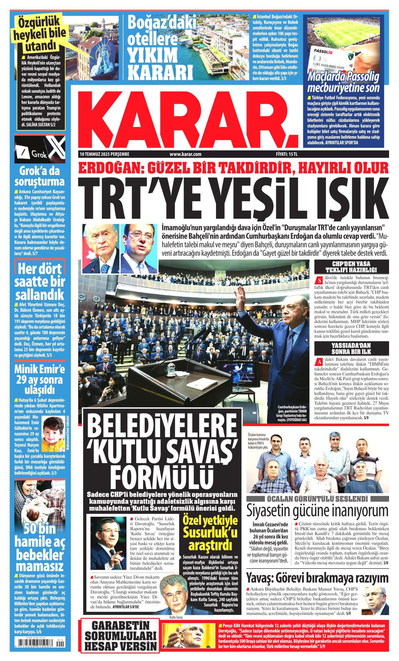 Öcalan'ın 7 dakikalık video mesajı manşetlerde! Hangi gazete nasıl gördü? Önemli mesajlar gizli... - Sayfa 12