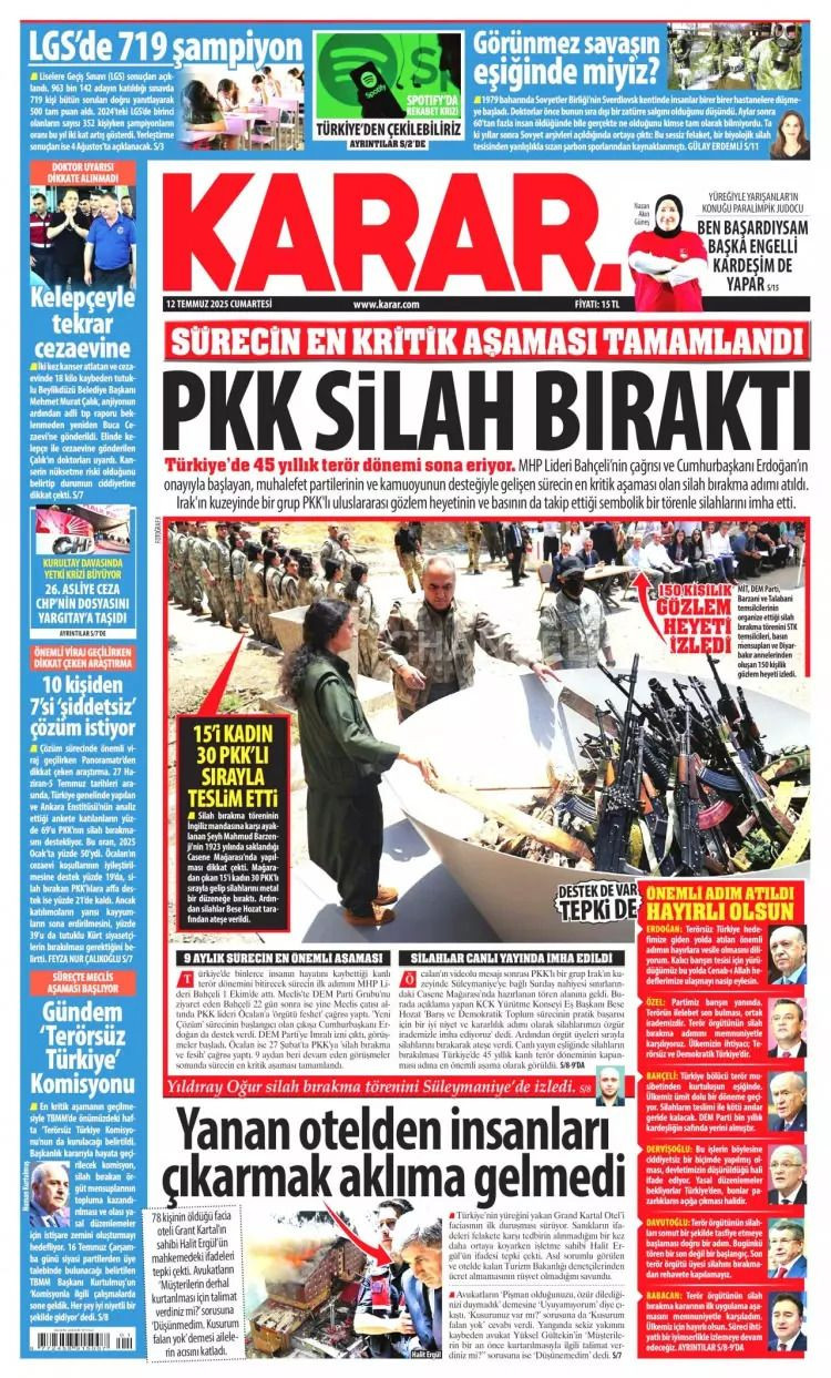 Tarihi gün manşetlerde... 40 yıl 10 ay 26 gün sonra acılara veda, barış ateşi yandı - Sayfa 5