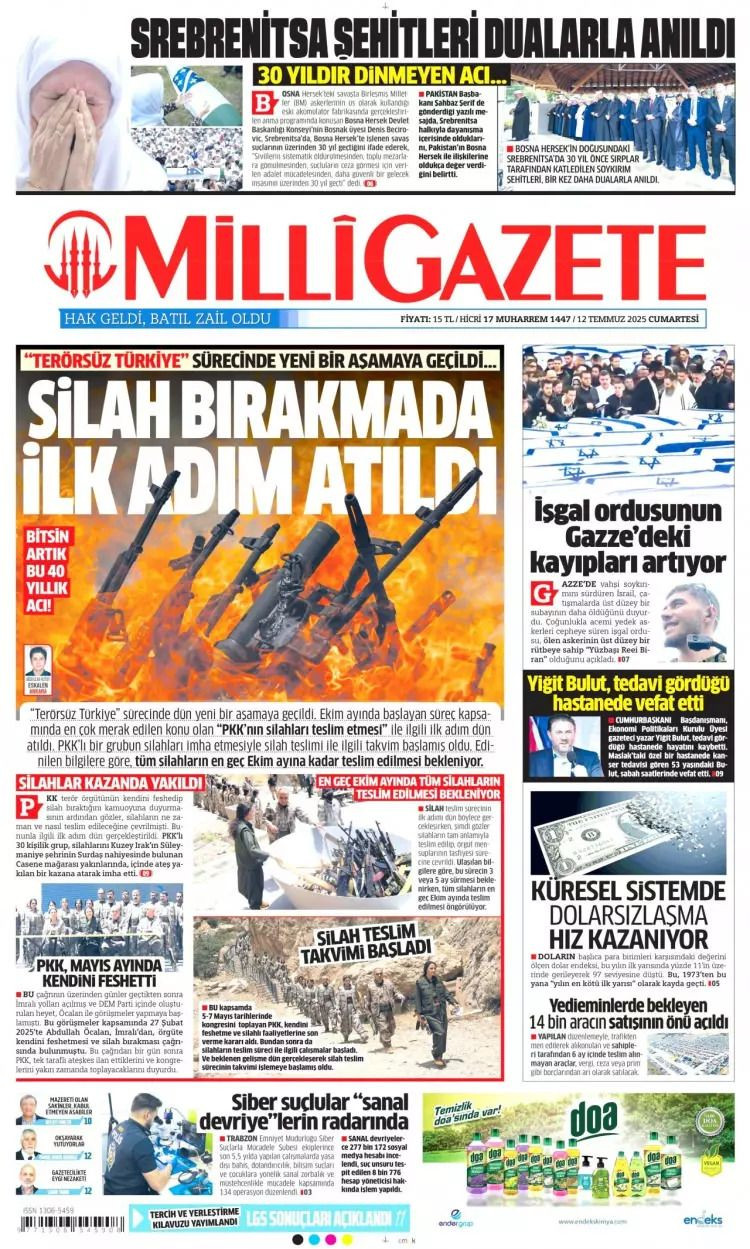 Tarihi gün manşetlerde... 40 yıl 10 ay 26 gün sonra acılara veda, barış ateşi yandı - Sayfa 7