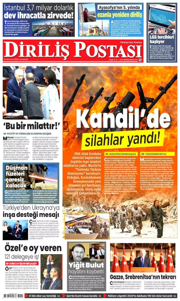 Tarihi gün manşetlerde... 40 yıl 10 ay 26 gün sonra acılara veda, barış ateşi yandı - Sayfa 12