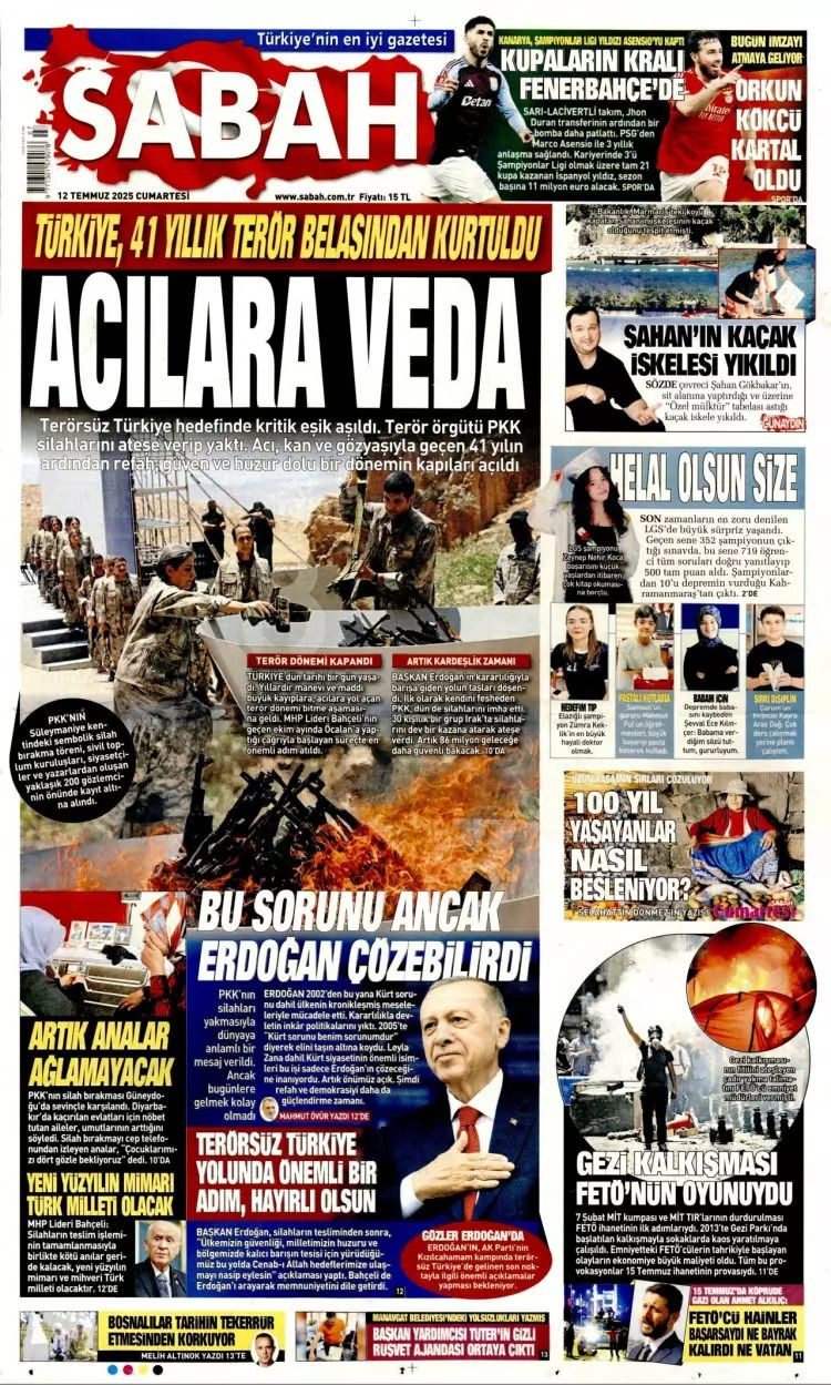 Tarihi gün manşetlerde... 40 yıl 10 ay 26 gün sonra acılara veda, barış ateşi yandı - Sayfa 3