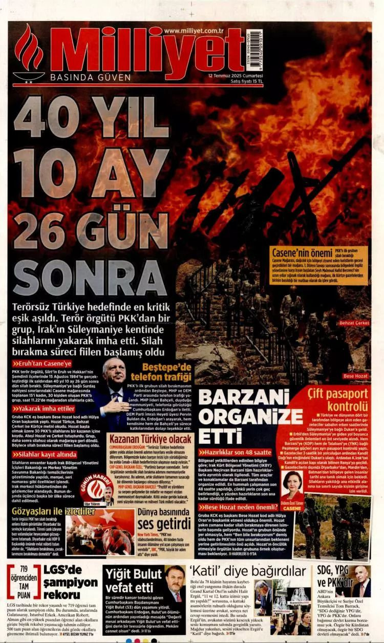 Tarihi gün manşetlerde... 40 yıl 10 ay 26 gün sonra acılara veda, barış ateşi yandı - Sayfa 10