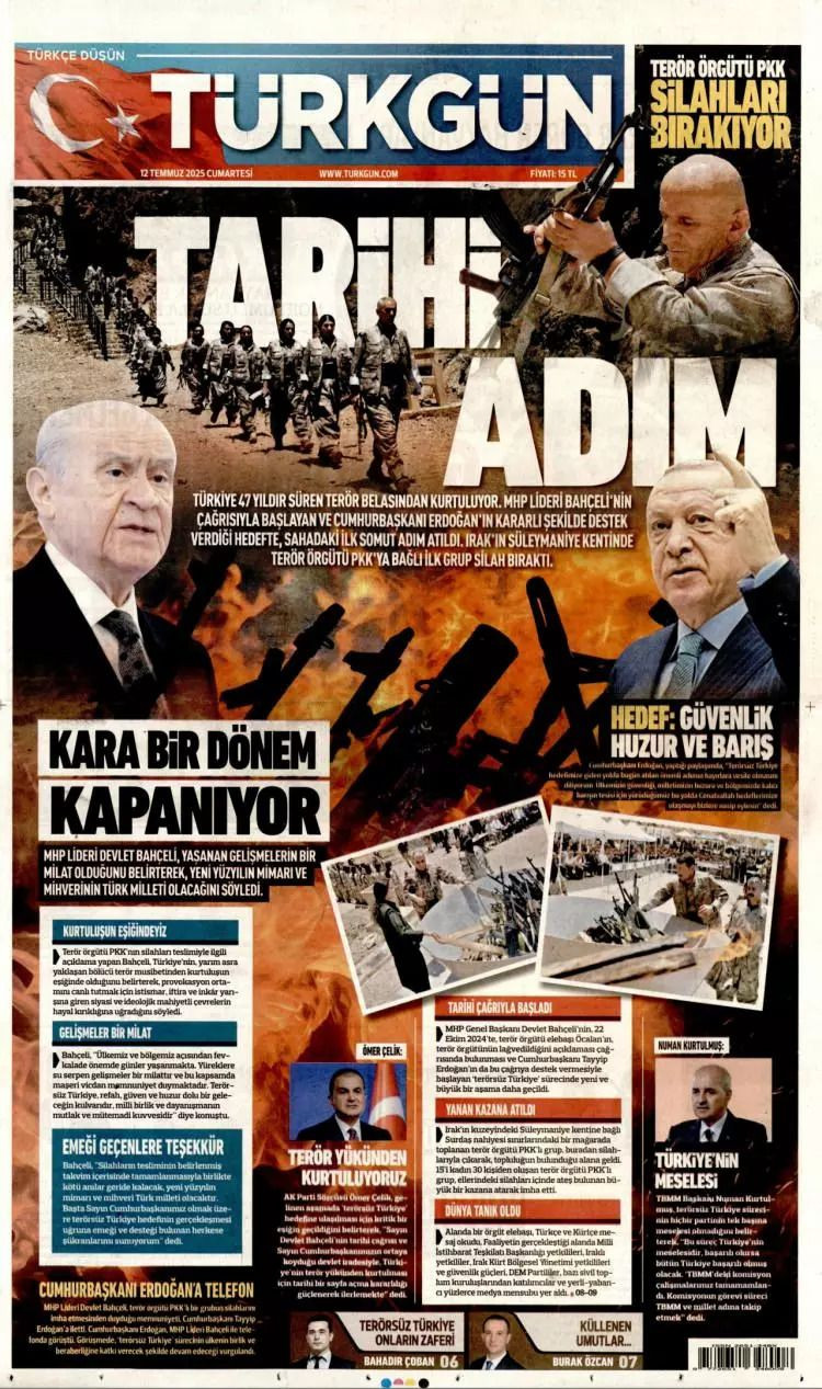 Tarihi gün manşetlerde... 40 yıl 10 ay 26 gün sonra acılara veda, barış ateşi yandı - Sayfa 9