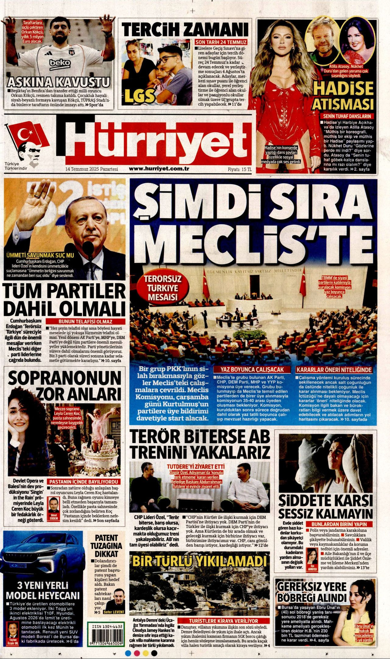 Şimdi sıra Meclis'te: Komisyon yaz boyunca çalışacak... Gözler Çarşamba gününde! - Sayfa 1