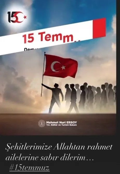 Hain darbe girişimin üzerinden 9 yıl geçti! Ünlü isimlerden 15 Temmuz Demokrasi ve Milli Birlik Günü paylaşımları - Sayfa 3
