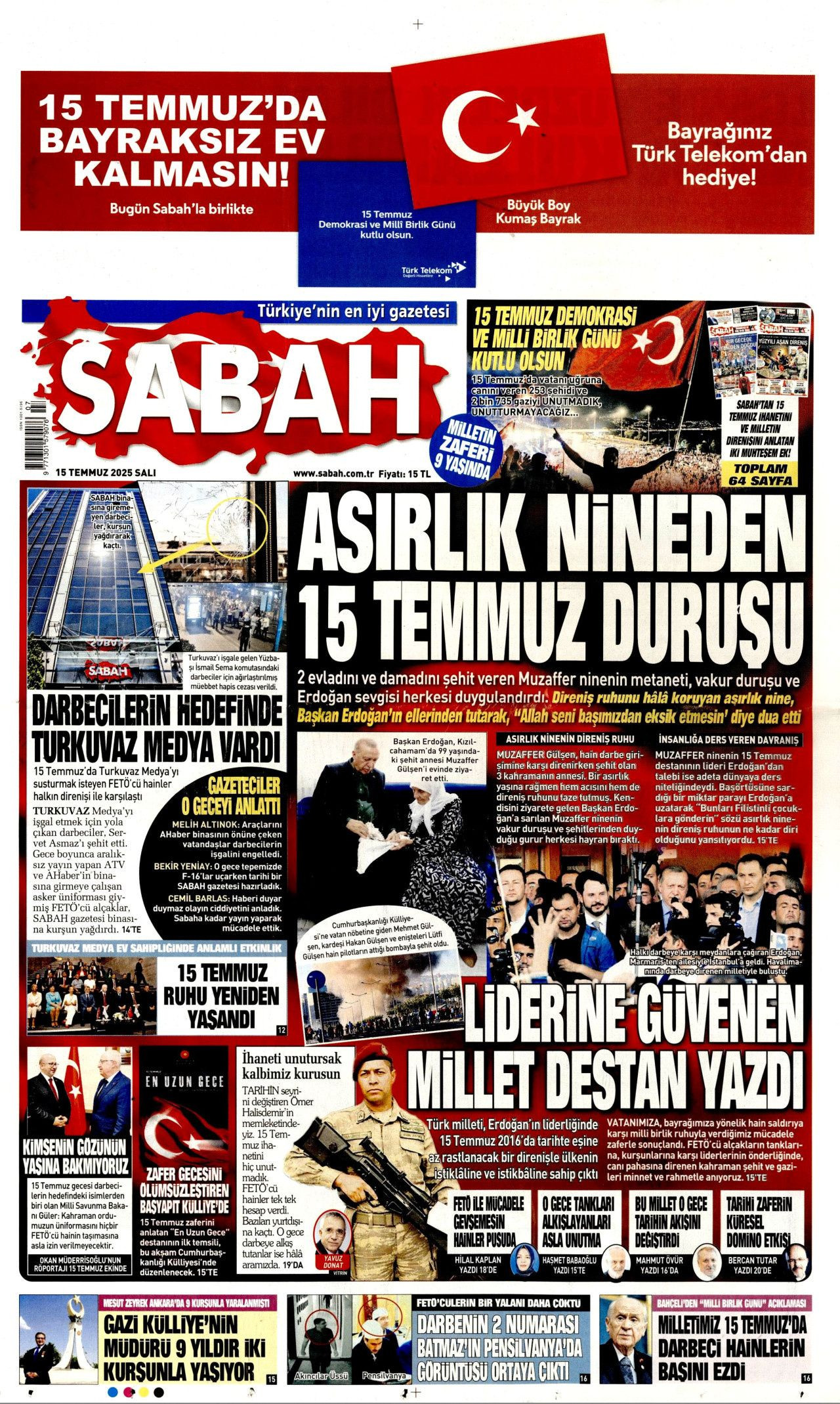 15 Temmuz'da ne büyük bir bela atlatmışız! Hain darbe girişiminin 9. yılında gazete manşetleri... - Sayfa 4