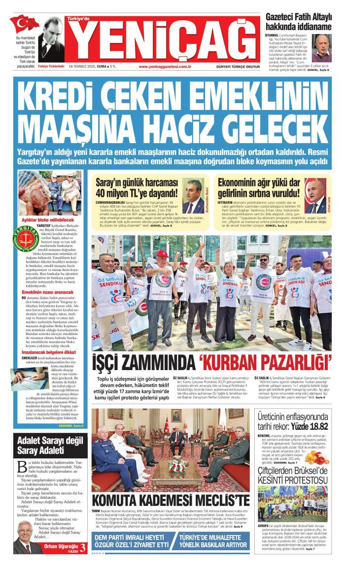 Suriye'ye desteğe hazırız! 18 Temmuz 2025 Gazete Manşetleri (1. Sayfalar) - Sayfa 13