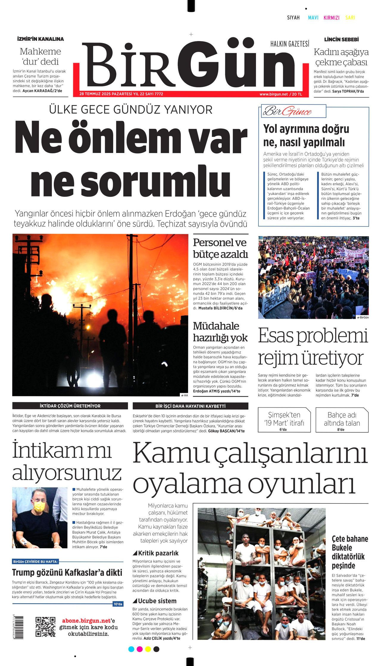 Ayağı alçıda olmasına rağmen göreve koşan itfaiyeci şehit oldu! Ramazan Şaşkın'ın kahramanlığı manşetlerde... - Sayfa 16