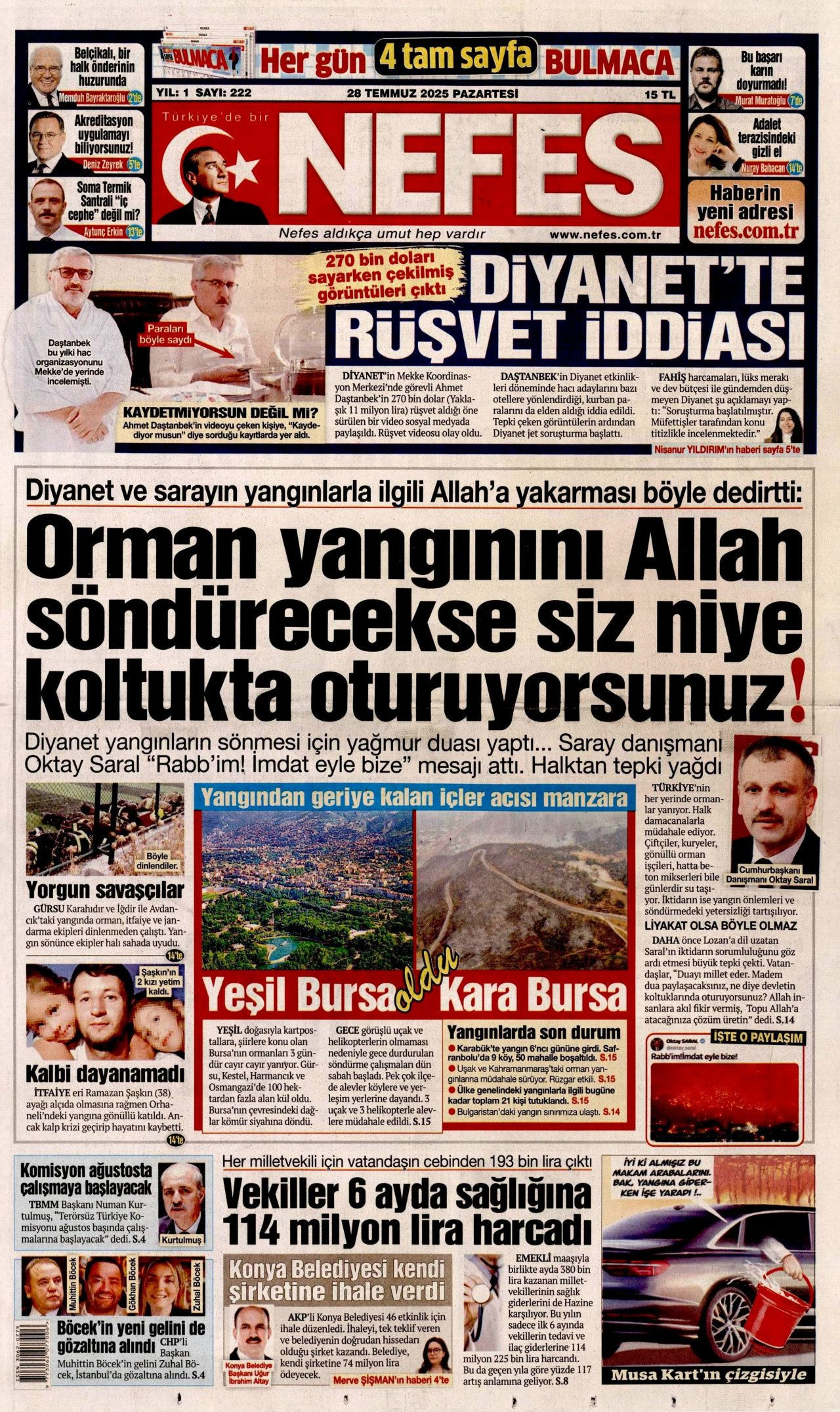 Ayağı alçıda olmasına rağmen göreve koşan itfaiyeci şehit oldu! Ramazan Şaşkın'ın kahramanlığı manşetlerde... - Sayfa 5