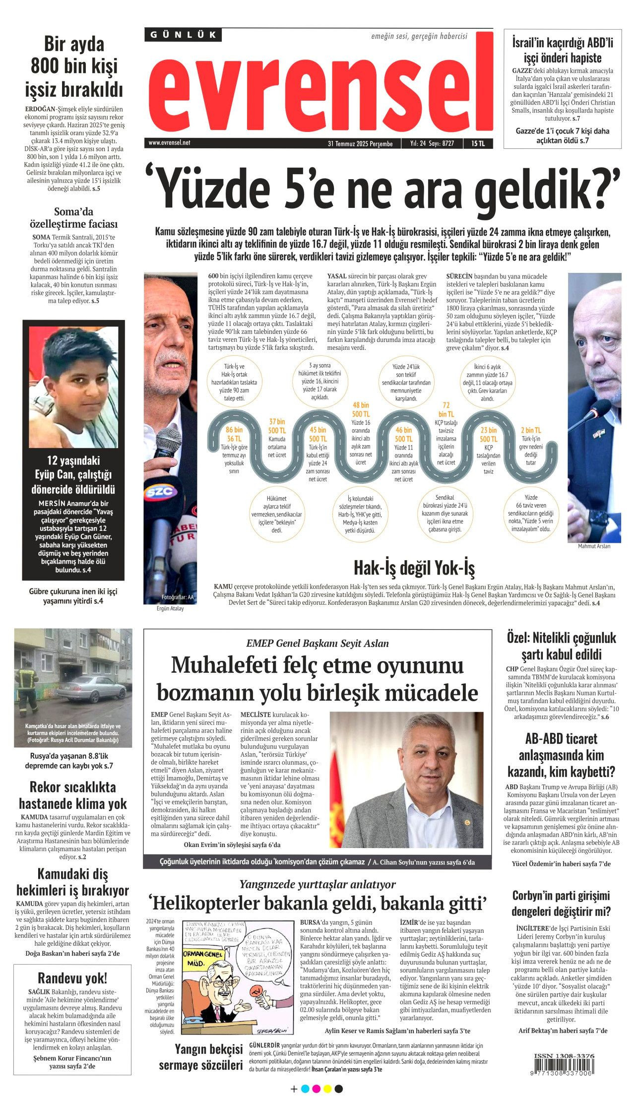 Aç çocuklara yenildiler! Gazze'deki insanlık dışı görüntüler İsrail'i yalnızlaştırıyor... 31 Temmuz Perşembe gazete manşetleri! - Sayfa 21