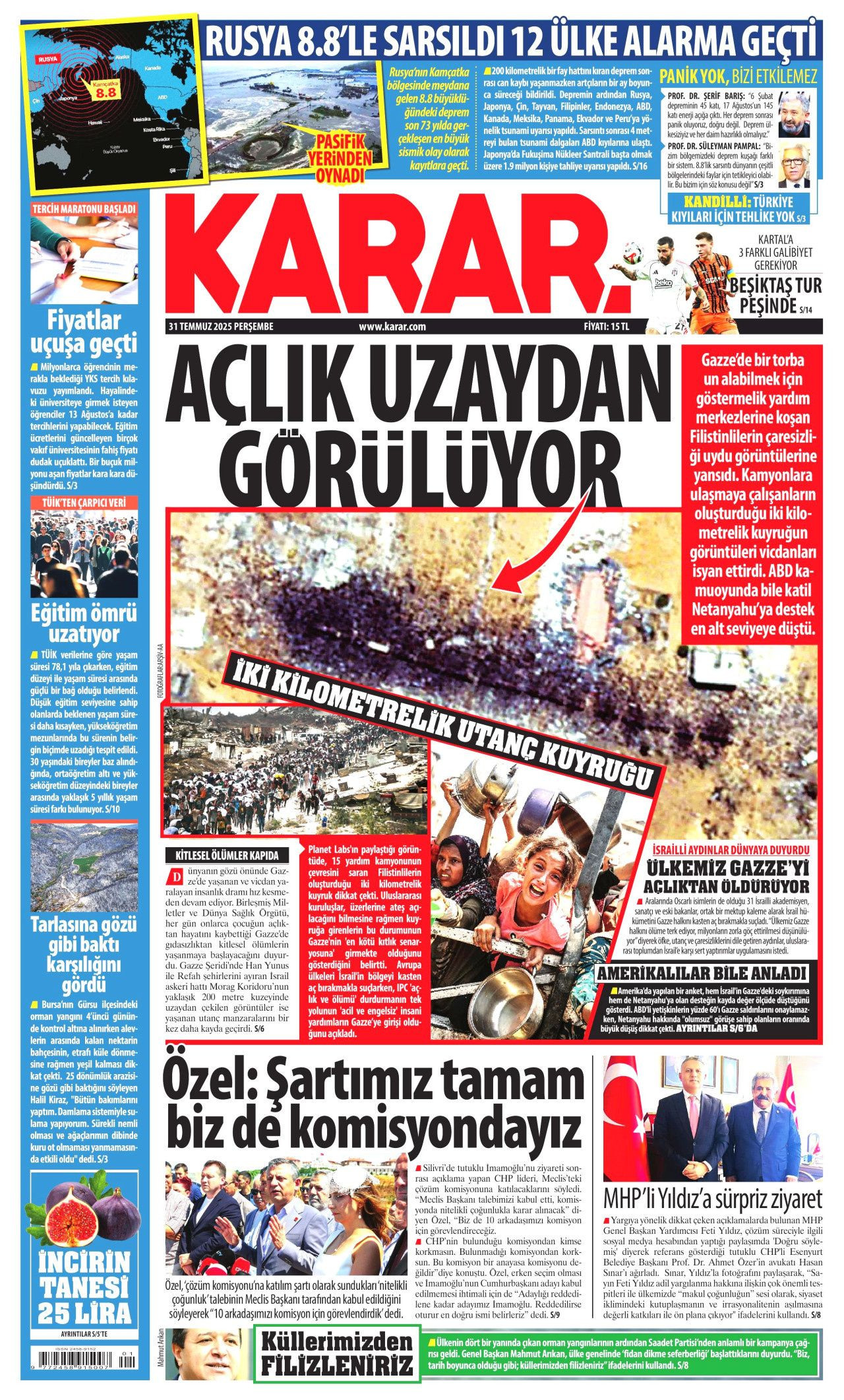 Aç çocuklara yenildiler! Gazze'deki insanlık dışı görüntüler İsrail'i yalnızlaştırıyor... 31 Temmuz Perşembe gazete manşetleri! - Sayfa 4