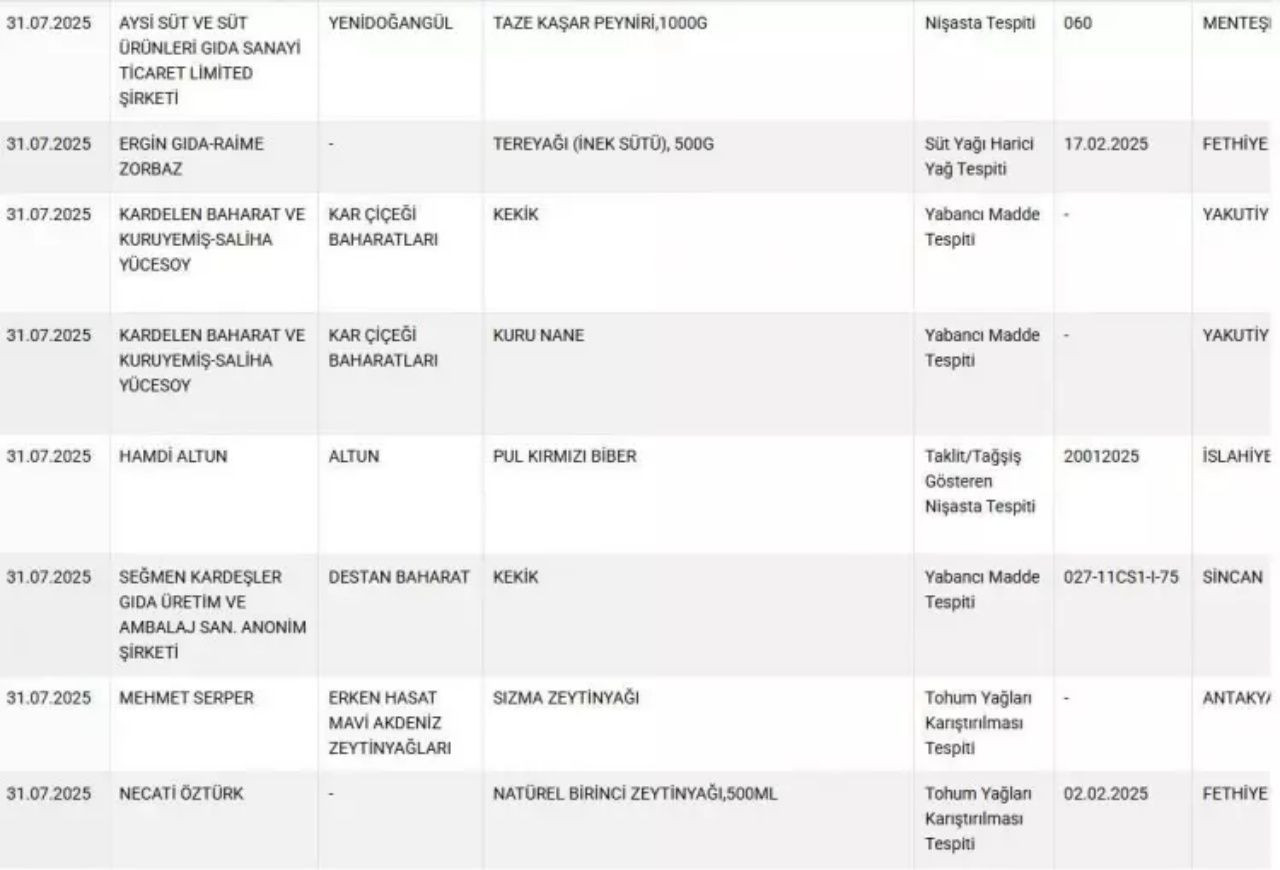 Bakanlık yeni listeyi paylaştı! Dana salamda domuz eti tespit edildi - Sayfa 8