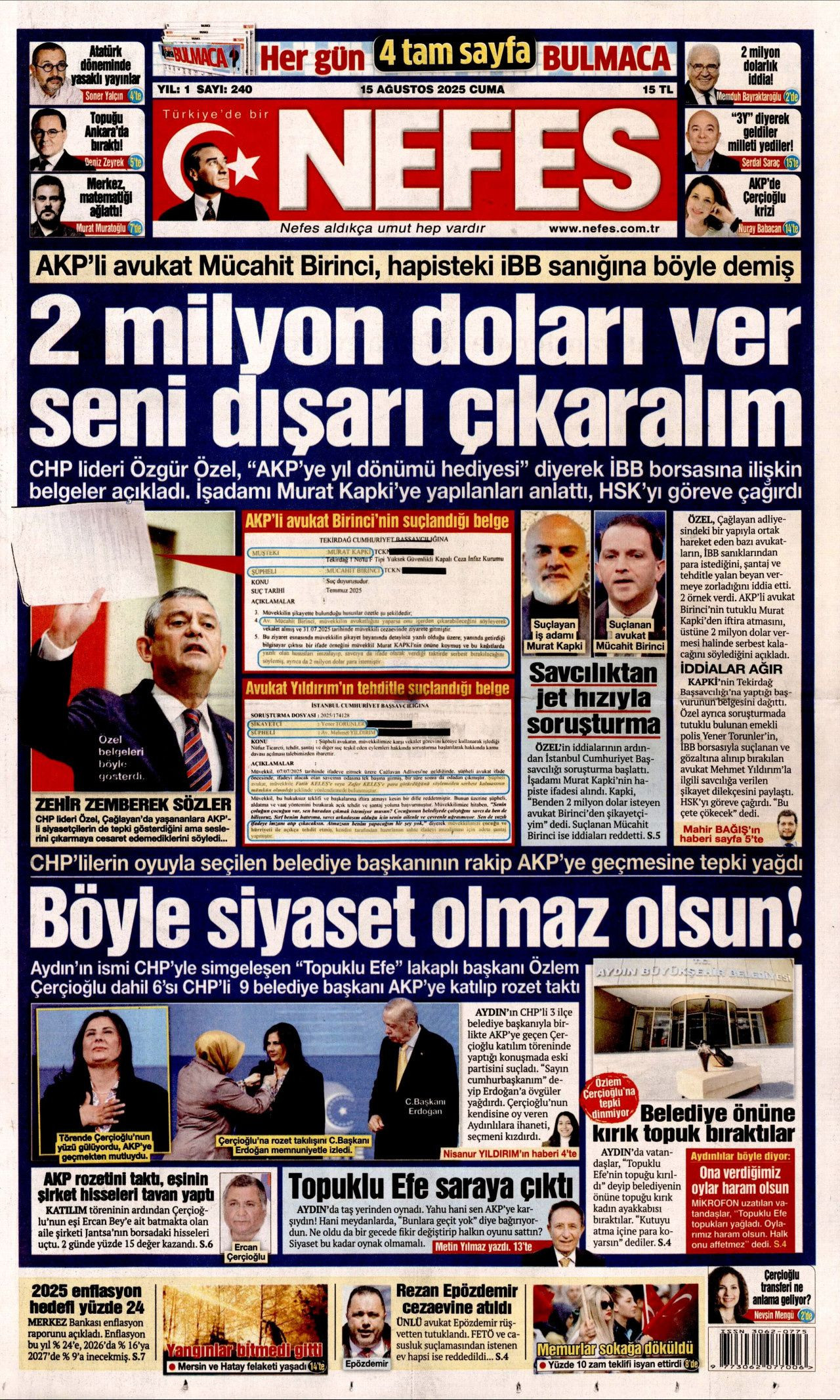 Topuklu Efe'ye AK Parti rozeti! Dikkat çeken transfer manşetlerde! Hangi gazete nasıl gördü? - Sayfa 9