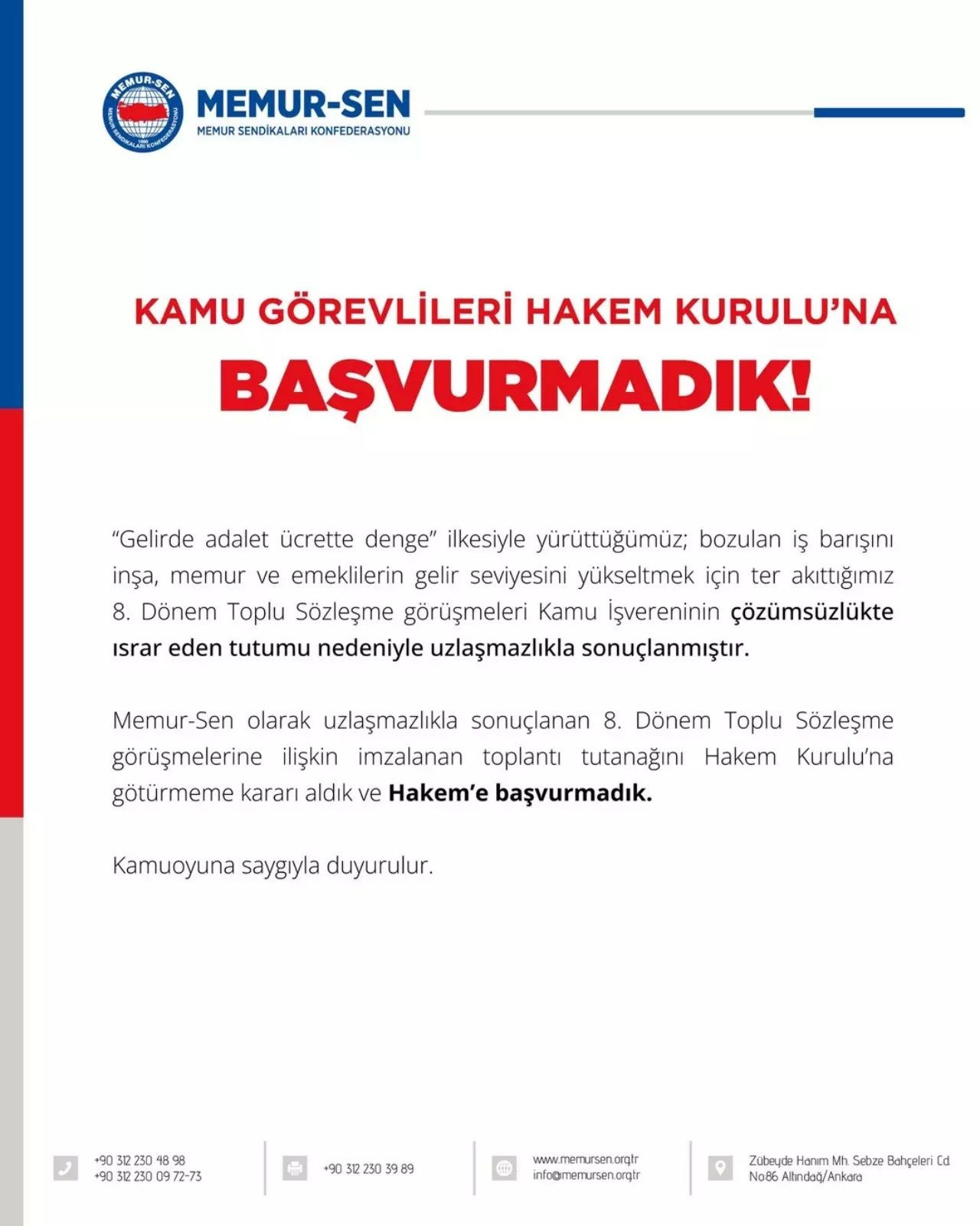 Memur-Sen’den tarihi karar! Hakem Heyeti’ne gidilmedi, toplu sözleşme süreci TBMM’ye taşınabilir - Sayfa 4