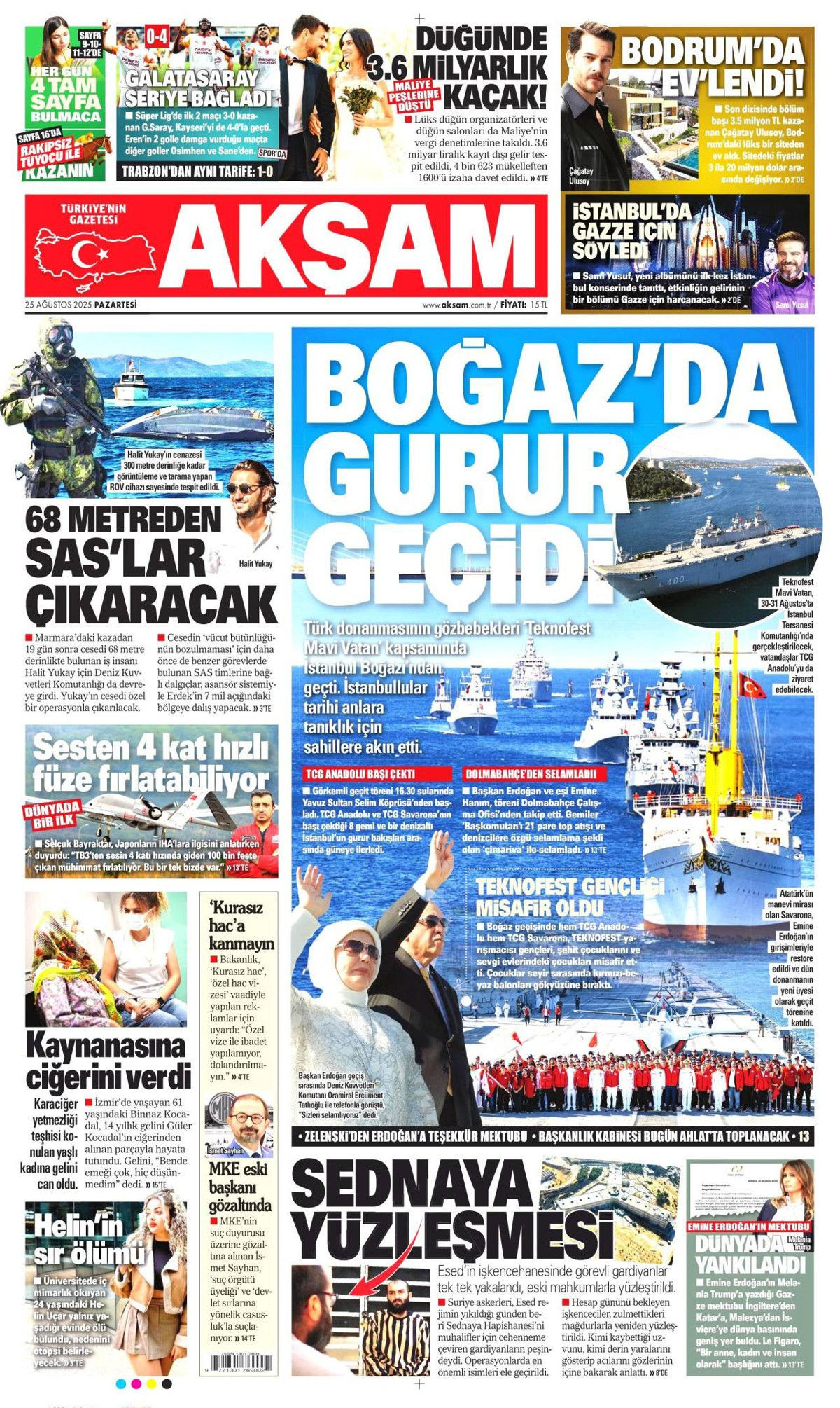 Boğaz'da zafer geçişi manşetlerde! Mavi Vatan gururu... - Sayfa 7