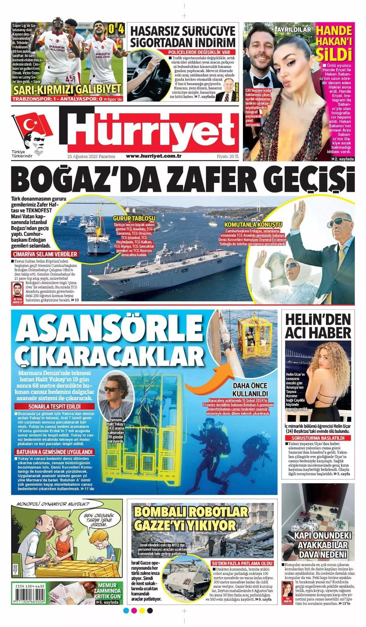 Boğaz'da zafer geçişi manşetlerde! Mavi Vatan gururu... - Sayfa 1