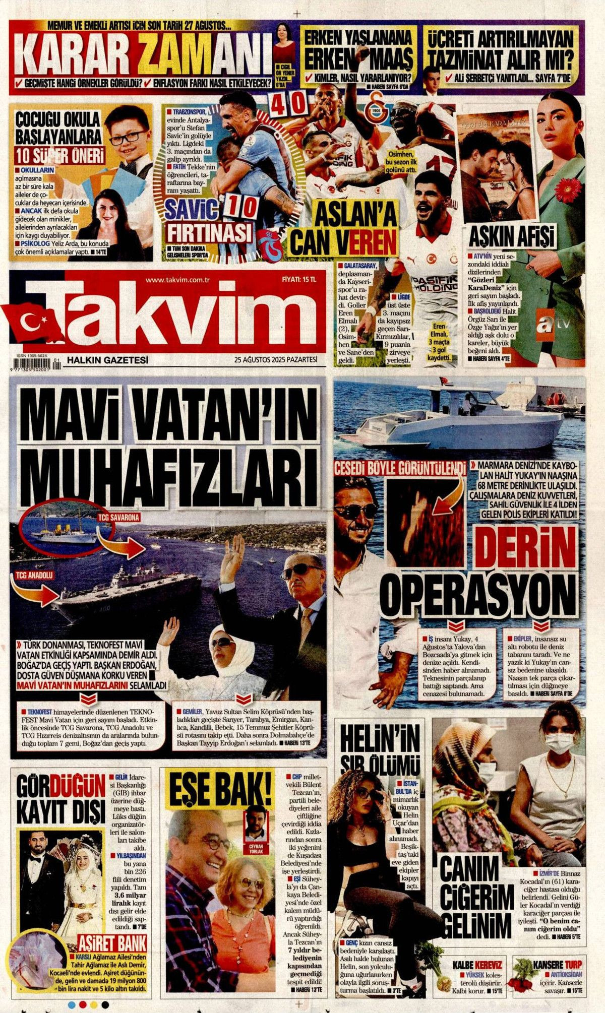 Boğaz'da zafer geçişi manşetlerde! Mavi Vatan gururu... - Sayfa 16