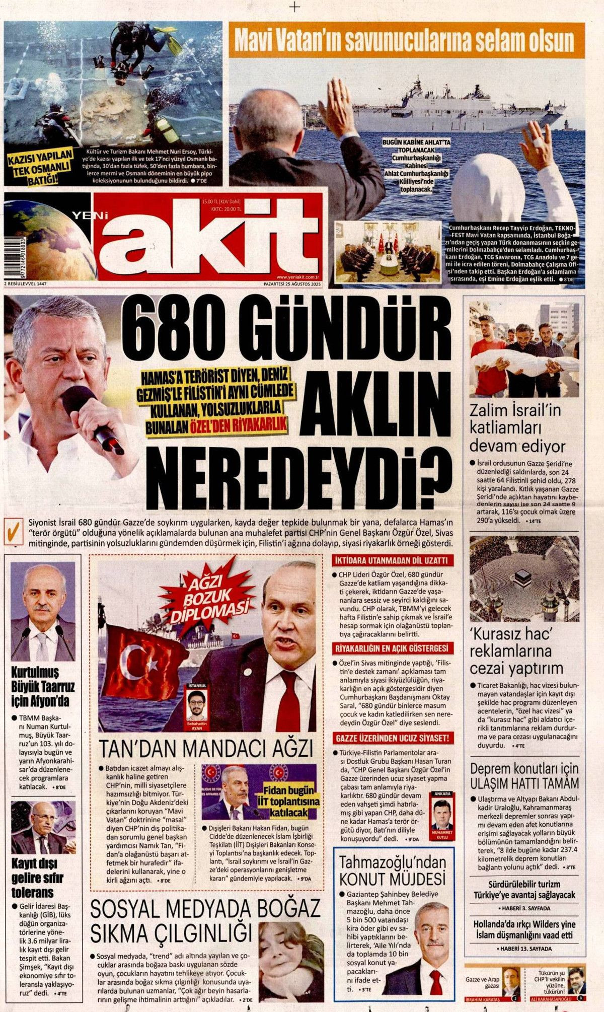 Boğaz'da zafer geçişi manşetlerde! Mavi Vatan gururu... - Sayfa 17