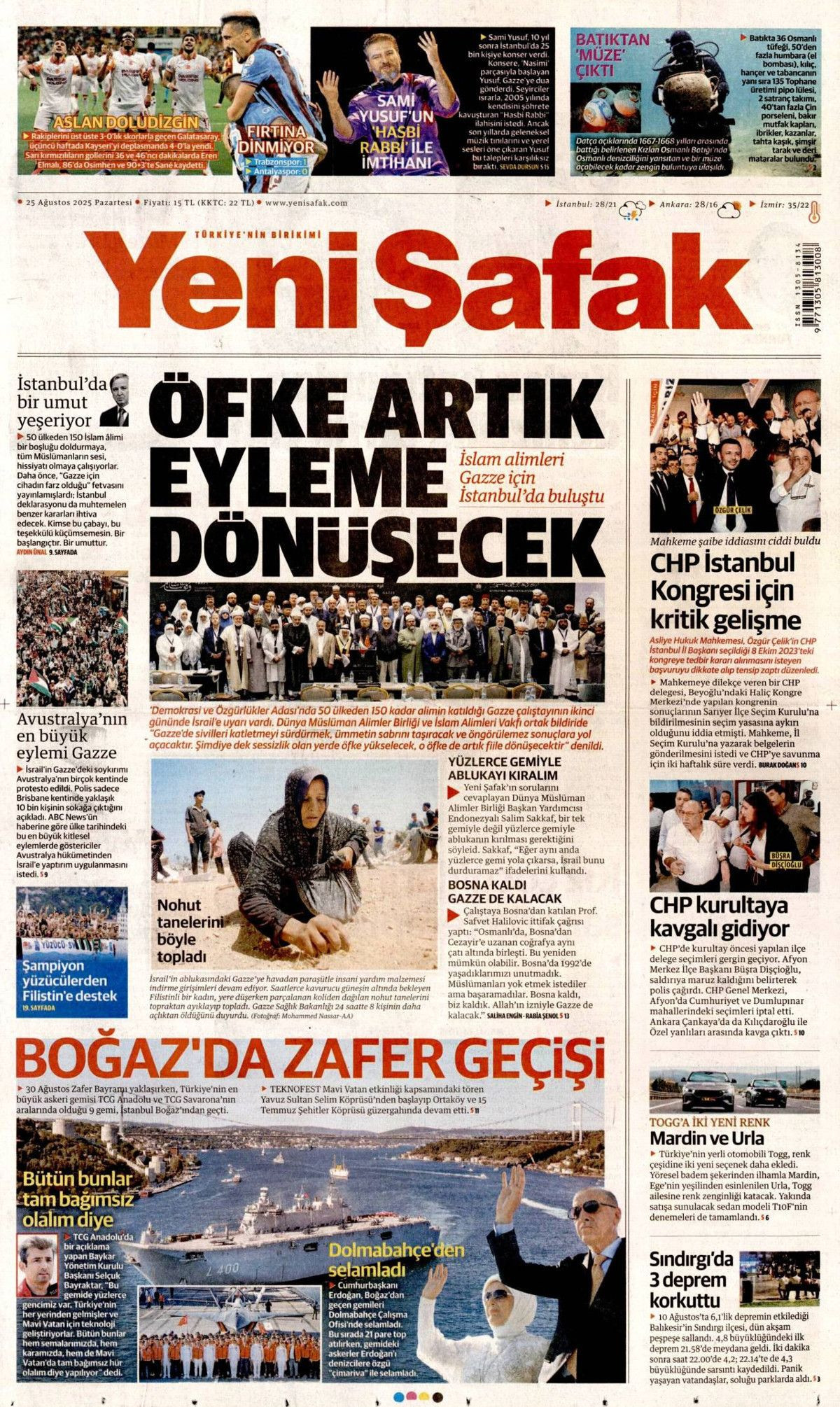 Boğaz'da zafer geçişi manşetlerde! Mavi Vatan gururu... - Sayfa 6