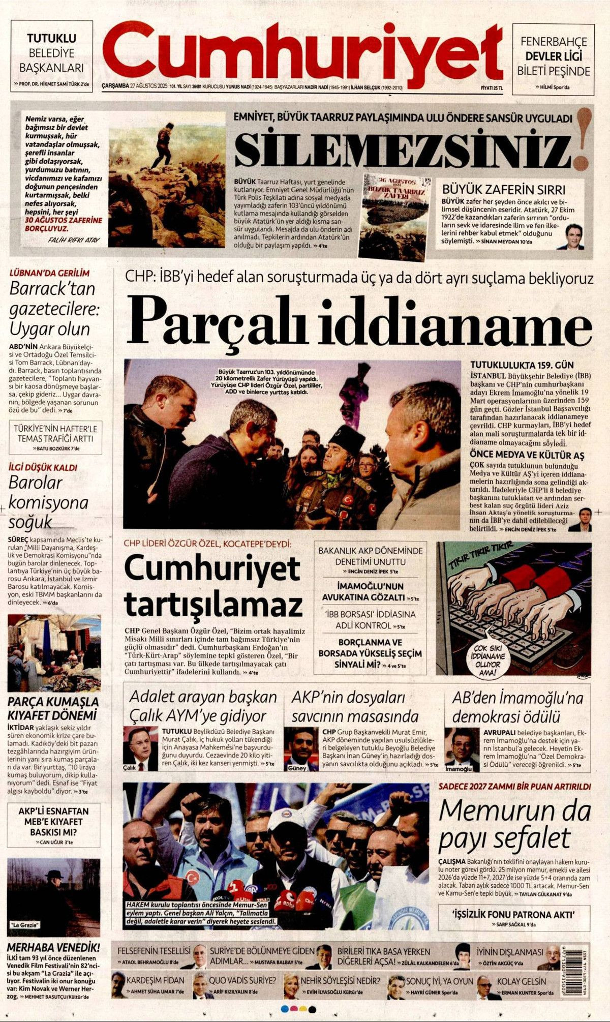 Cumhurbaşkanı Erdoğan'ın YPG'ye "Kılıç kınından çıkarsa kelama yer kalmaz" mesajı manşetlerde! Hangi gazete nasıl gördü? - Sayfa 7