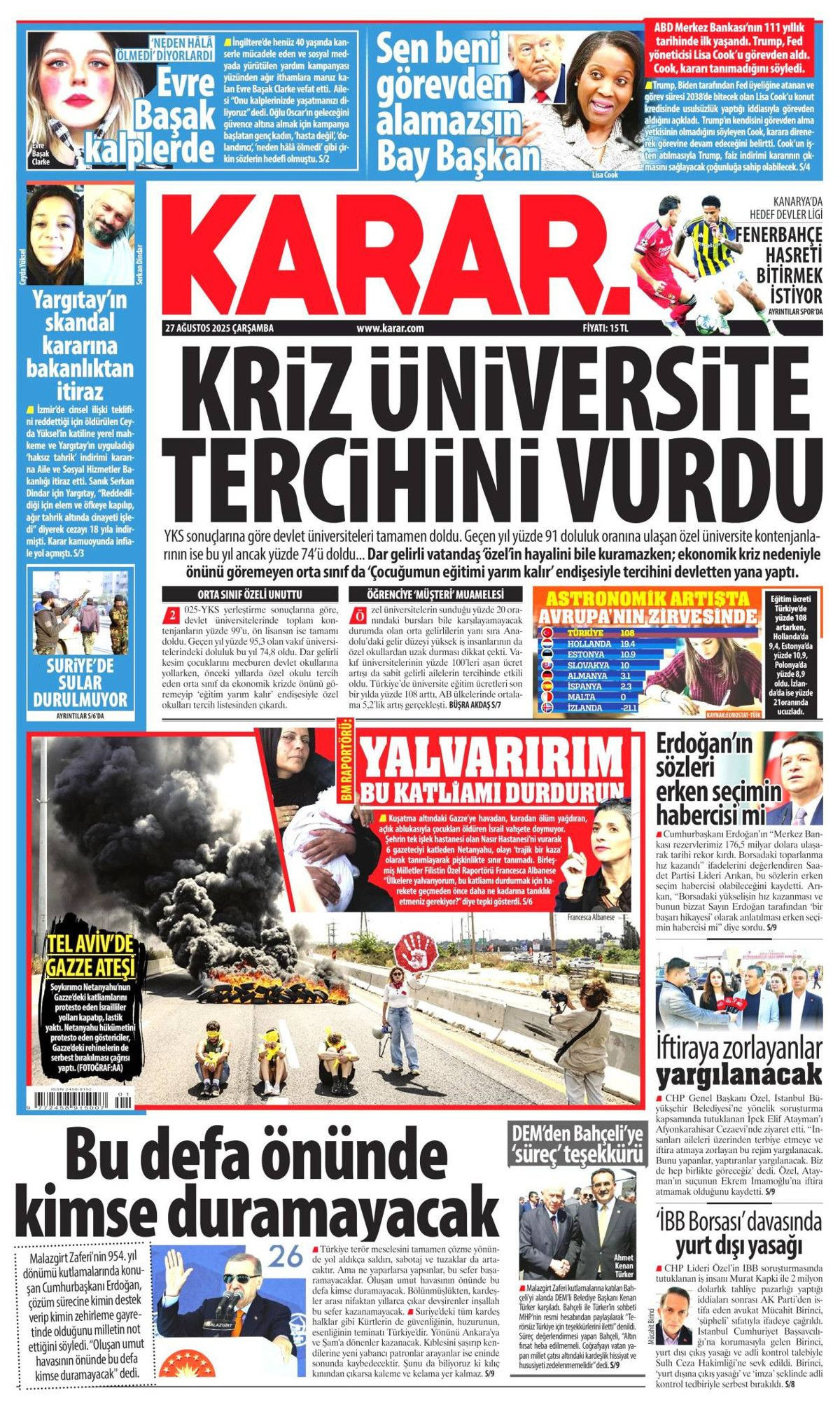 Cumhurbaşkanı Erdoğan'ın YPG'ye "Kılıç kınından çıkarsa kelama yer kalmaz" mesajı manşetlerde! Hangi gazete nasıl gördü? - Sayfa 14
