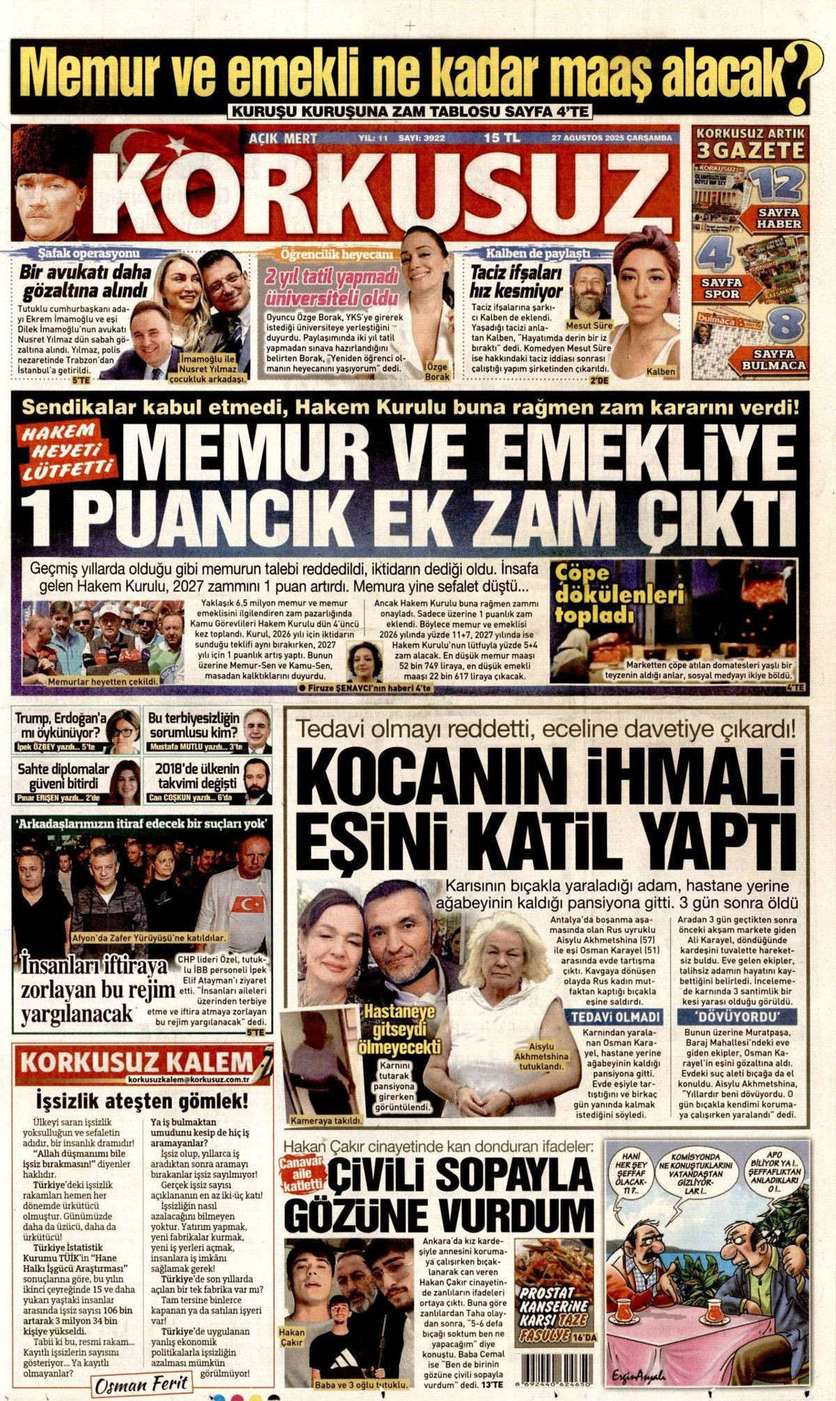 Cumhurbaşkanı Erdoğan'ın YPG'ye "Kılıç kınından çıkarsa kelama yer kalmaz" mesajı manşetlerde! Hangi gazete nasıl gördü? - Sayfa 17