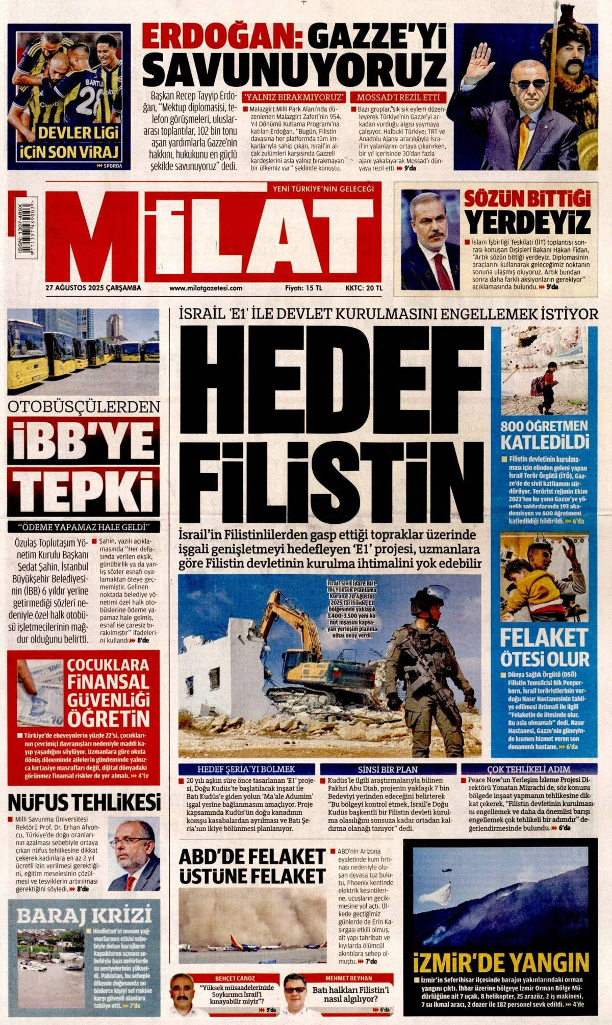 Cumhurbaşkanı Erdoğan'ın YPG'ye "Kılıç kınından çıkarsa kelama yer kalmaz" mesajı manşetlerde! Hangi gazete nasıl gördü? - Sayfa 21