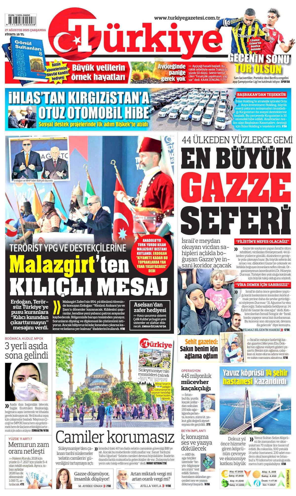 Cumhurbaşkanı Erdoğan'ın YPG'ye "Kılıç kınından çıkarsa kelama yer kalmaz" mesajı manşetlerde! Hangi gazete nasıl gördü? - Sayfa 13