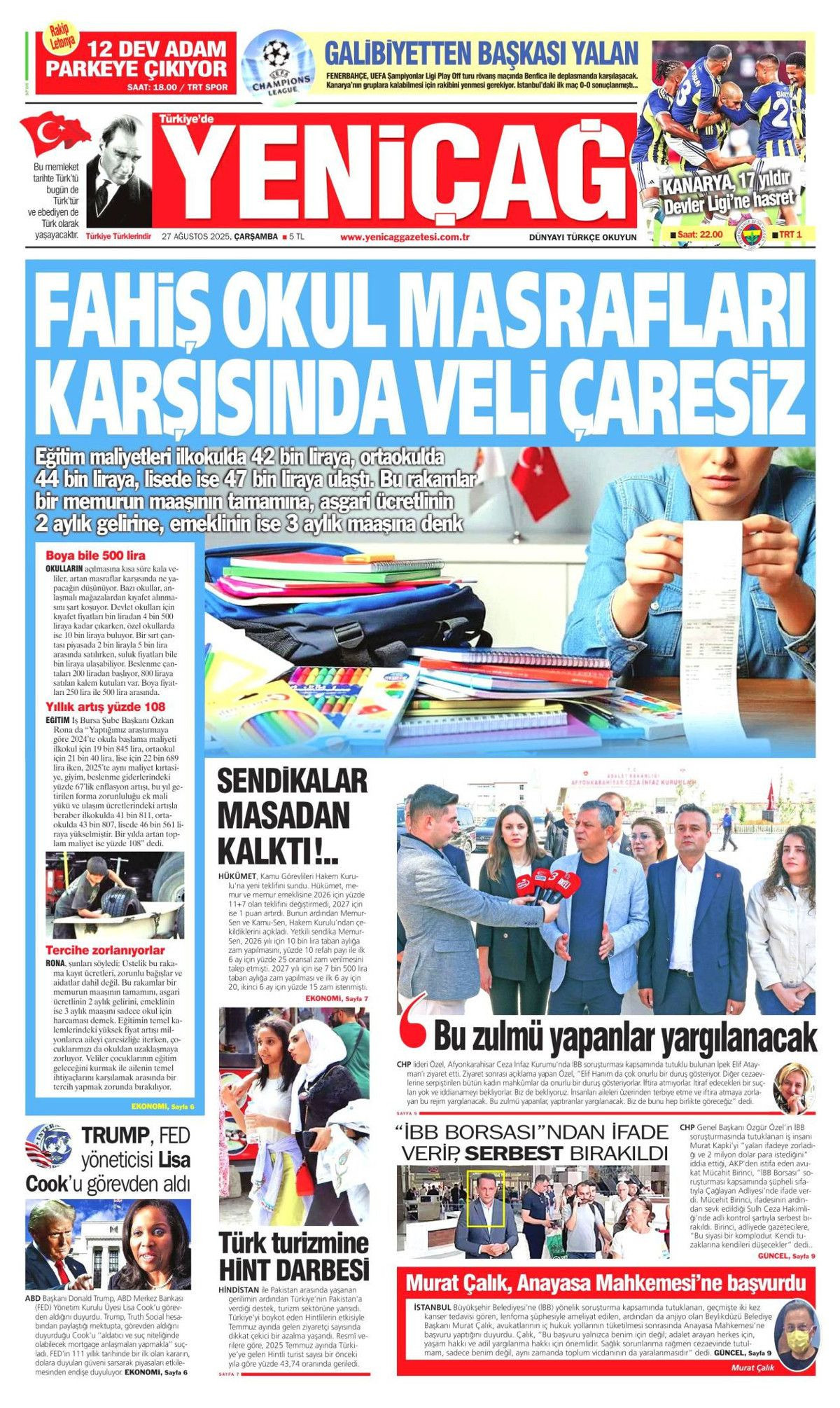 Cumhurbaşkanı Erdoğan'ın YPG'ye "Kılıç kınından çıkarsa kelama yer kalmaz" mesajı manşetlerde! Hangi gazete nasıl gördü? - Sayfa 10