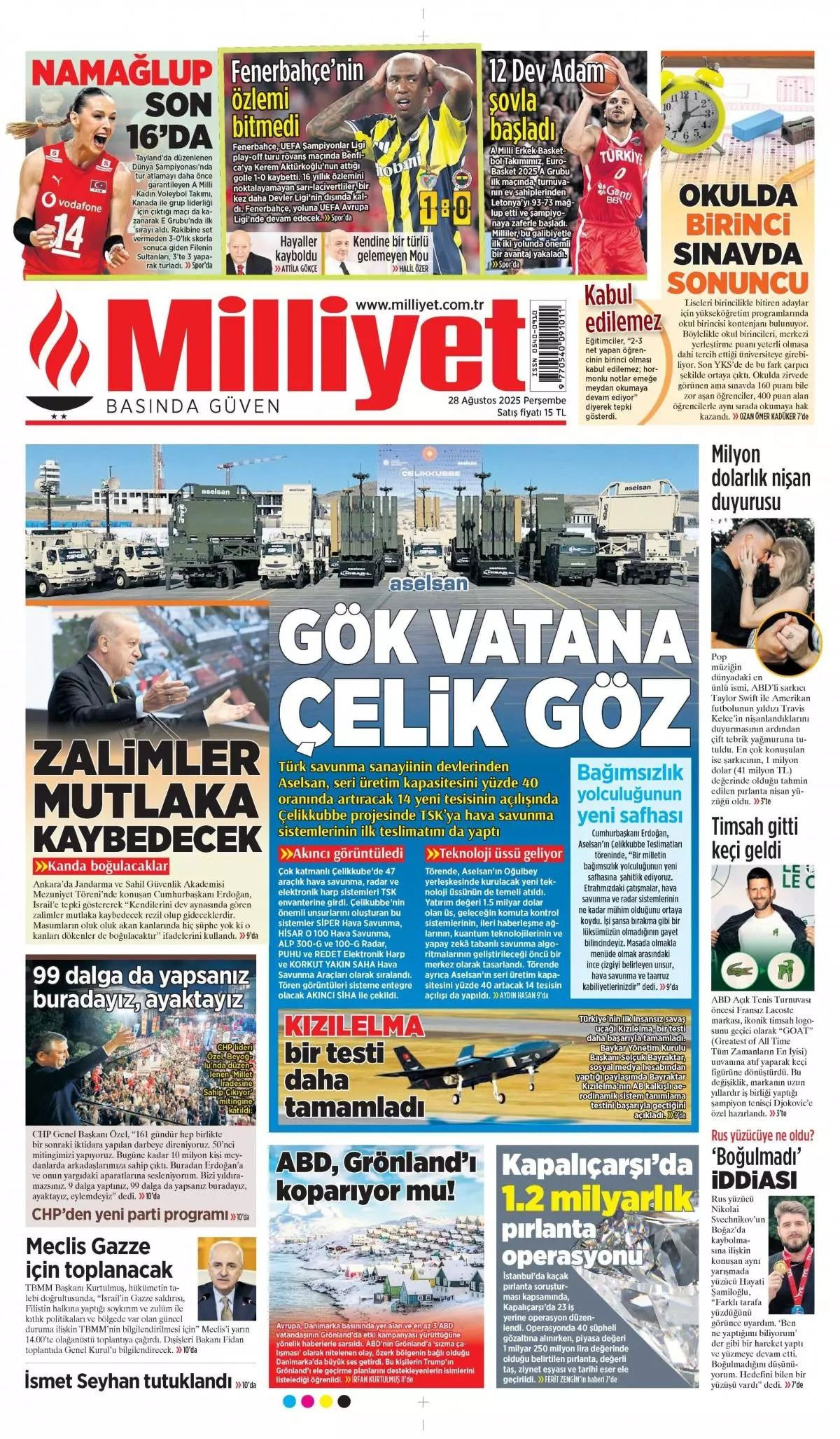 Gök vatana çelik göz: Türkiye'nin gurur günü manşetlerde! - Sayfa 2