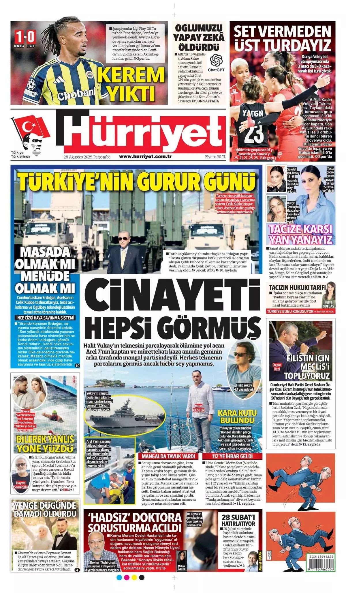 Gök vatana çelik göz: Türkiye'nin gurur günü manşetlerde! - Sayfa 1