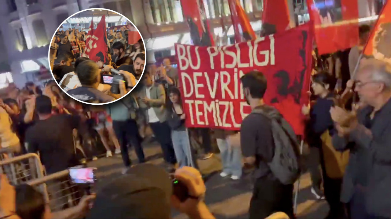Demokrasi maskeleri düştü... CHP'nin Beyoğlu mitinginde provokasyon: Devrim sloganları atıp polise saldırdılar