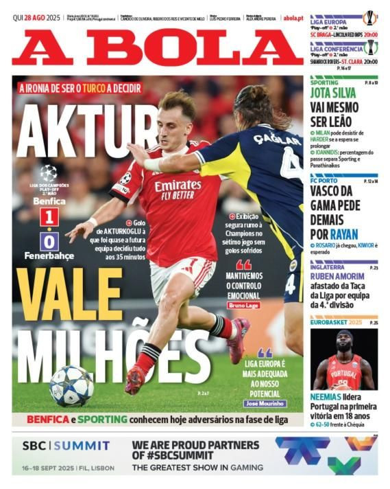 Kerem Aktürkoğlu Portekiz basınında manşetlerde: "İntikamını aldı, Fenerbahçe'ye milyonlar kaybettirdi" - Sayfa 14