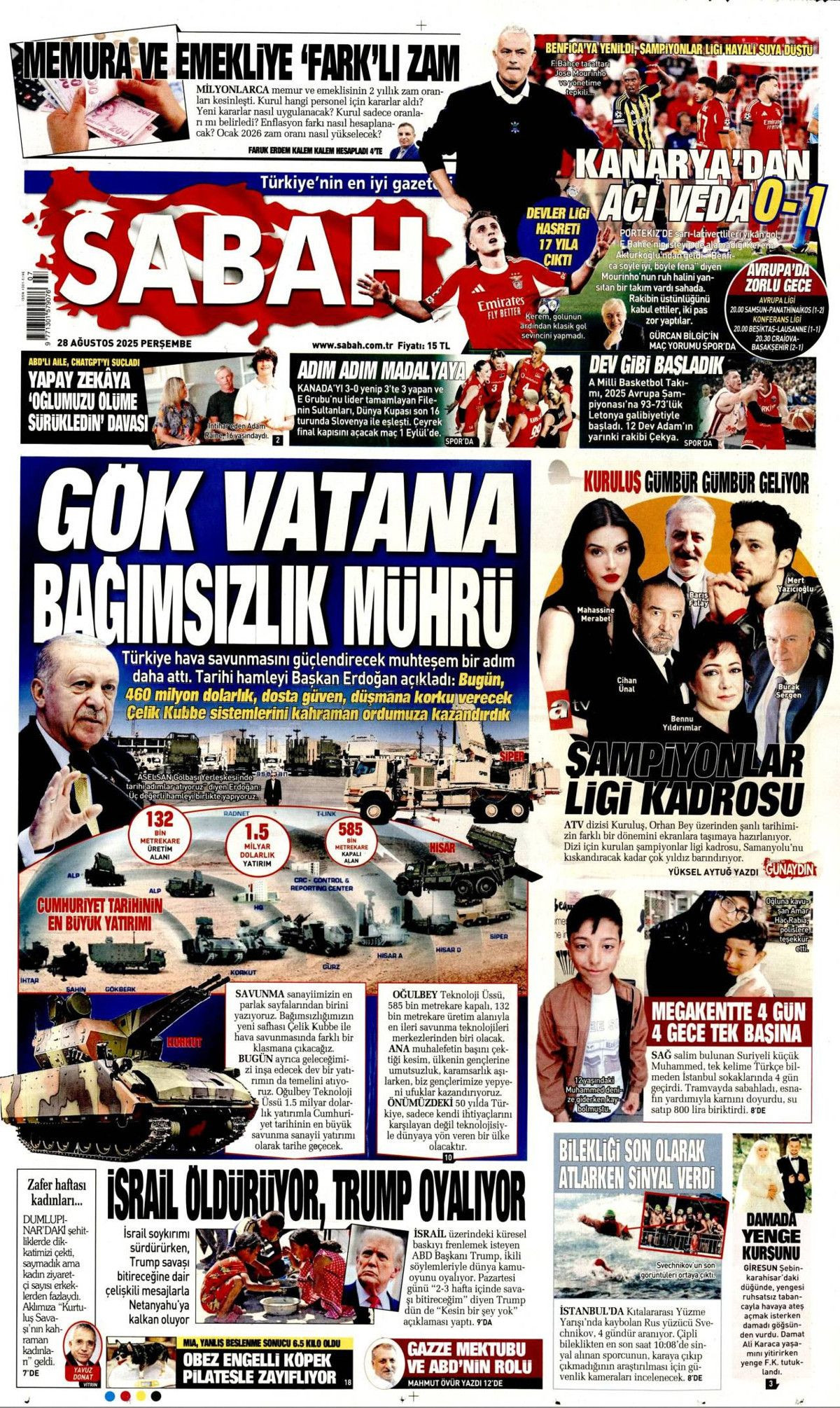 Gök vatana çelik göz: Türkiye'nin gurur günü manşetlerde! - Sayfa 3