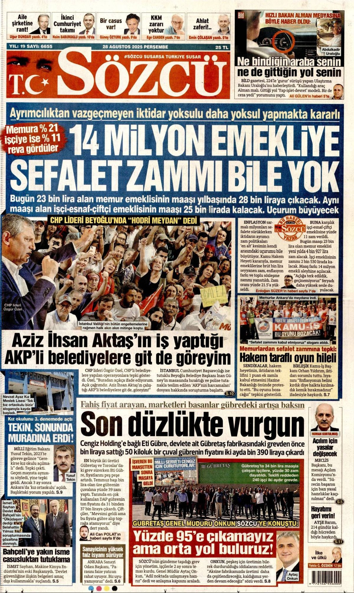 Gök vatana çelik göz: Türkiye'nin gurur günü manşetlerde! - Sayfa 7