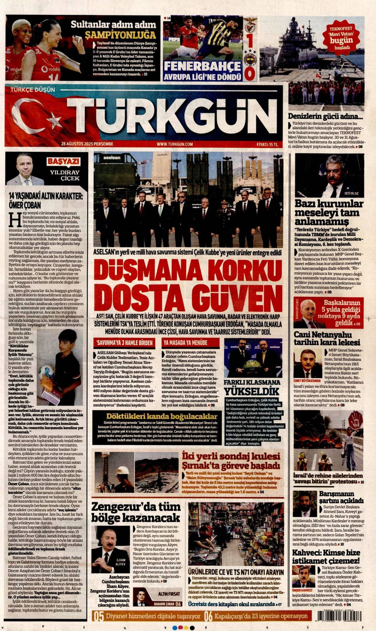 Gök vatana çelik göz: Türkiye'nin gurur günü manşetlerde! - Sayfa 10