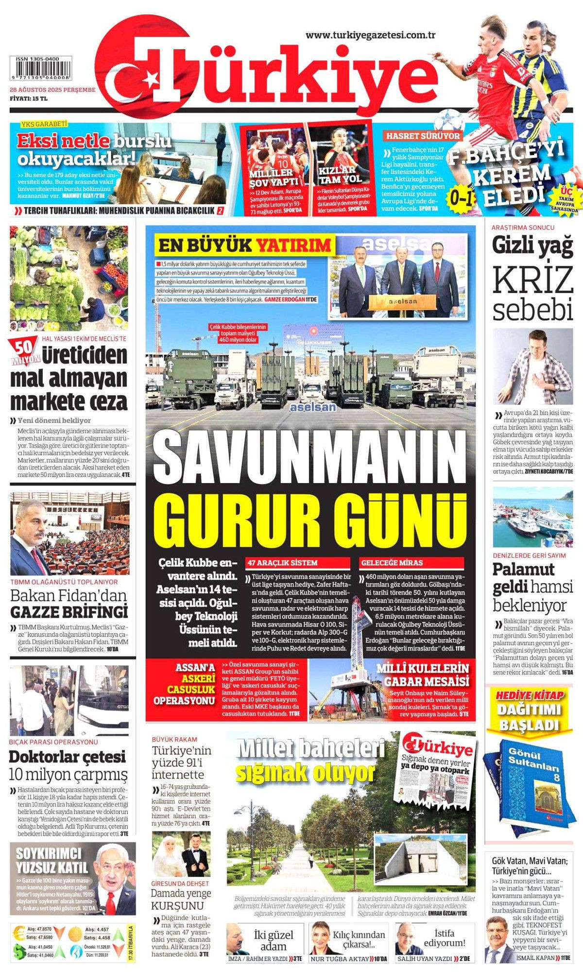 Gök vatana çelik göz: Türkiye'nin gurur günü manşetlerde! - Sayfa 8