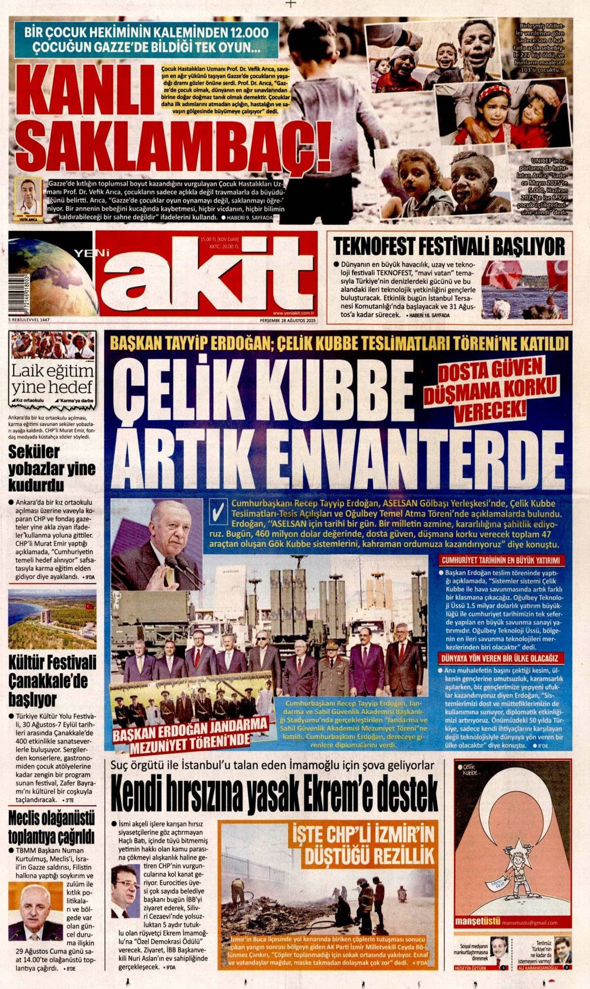 Gök vatana çelik göz: Türkiye'nin gurur günü manşetlerde! - Sayfa 21