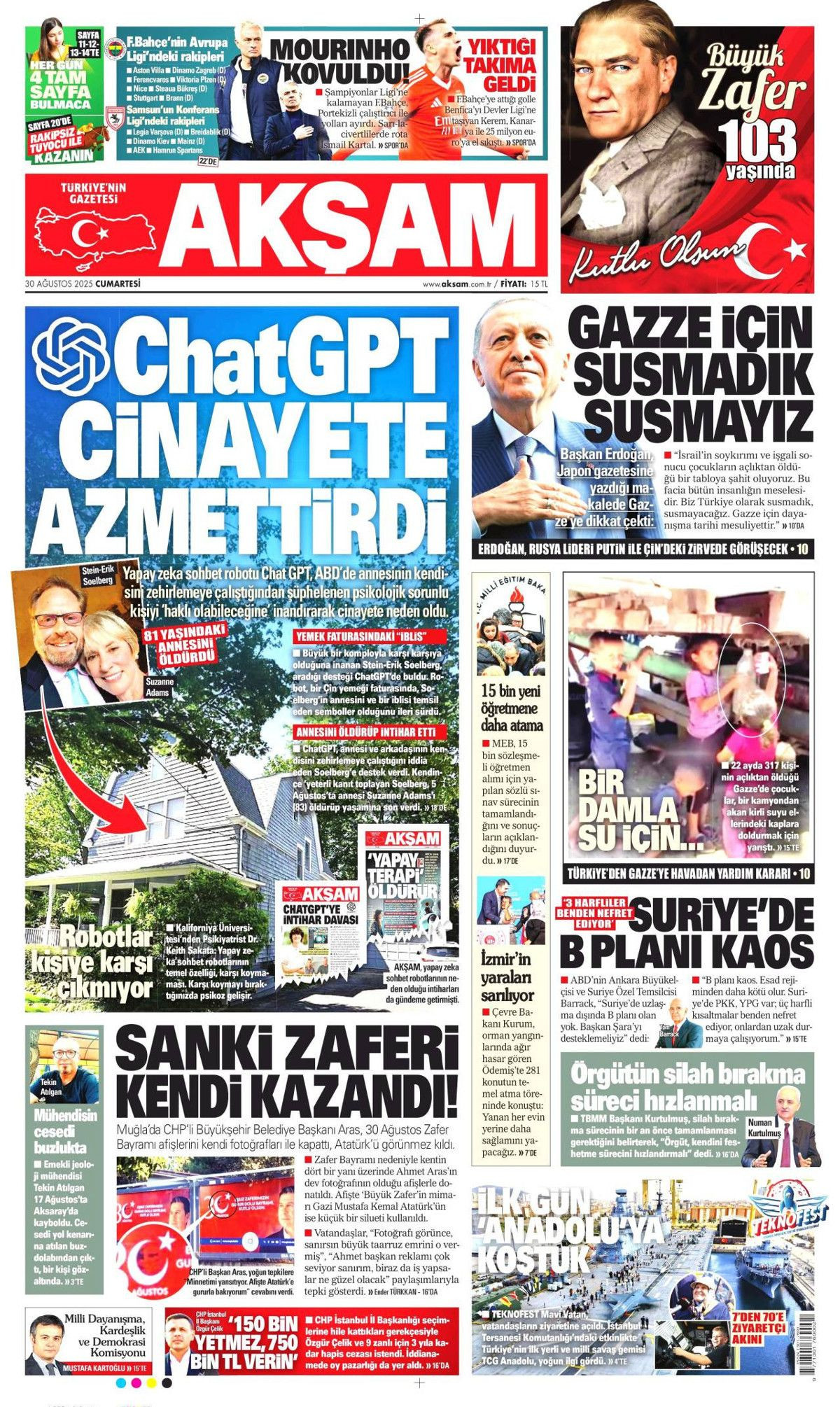 Manşetlerde 30 Ağustos coşkusu: Her adımda tarih yazdı! Büyük zaferin nefes kesen perde arkası... - Sayfa 22