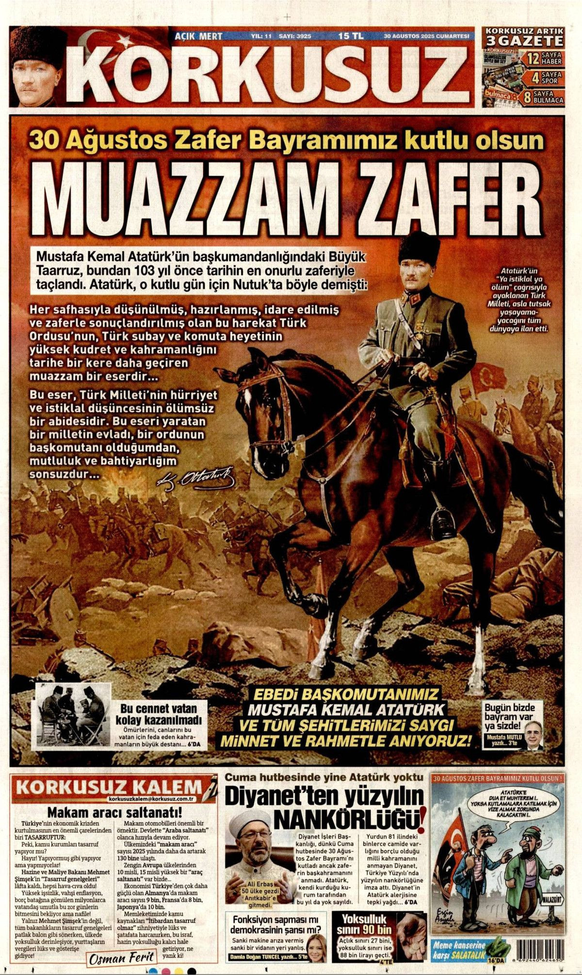 Manşetlerde 30 Ağustos coşkusu: Her adımda tarih yazdı! Büyük zaferin nefes kesen perde arkası... - Sayfa 16