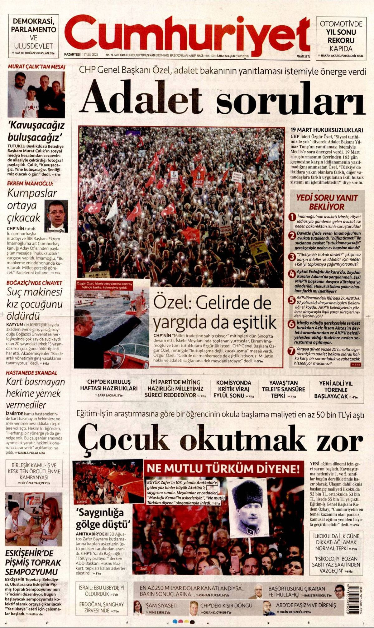 Erdoğan'ın dünyaya barış çağrısı manşetlerde! Barış için ortak yol... - Sayfa 11