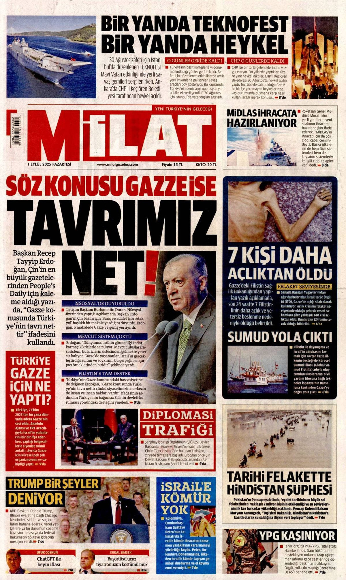 Erdoğan'ın dünyaya barış çağrısı manşetlerde! Barış için ortak yol... - Sayfa 15