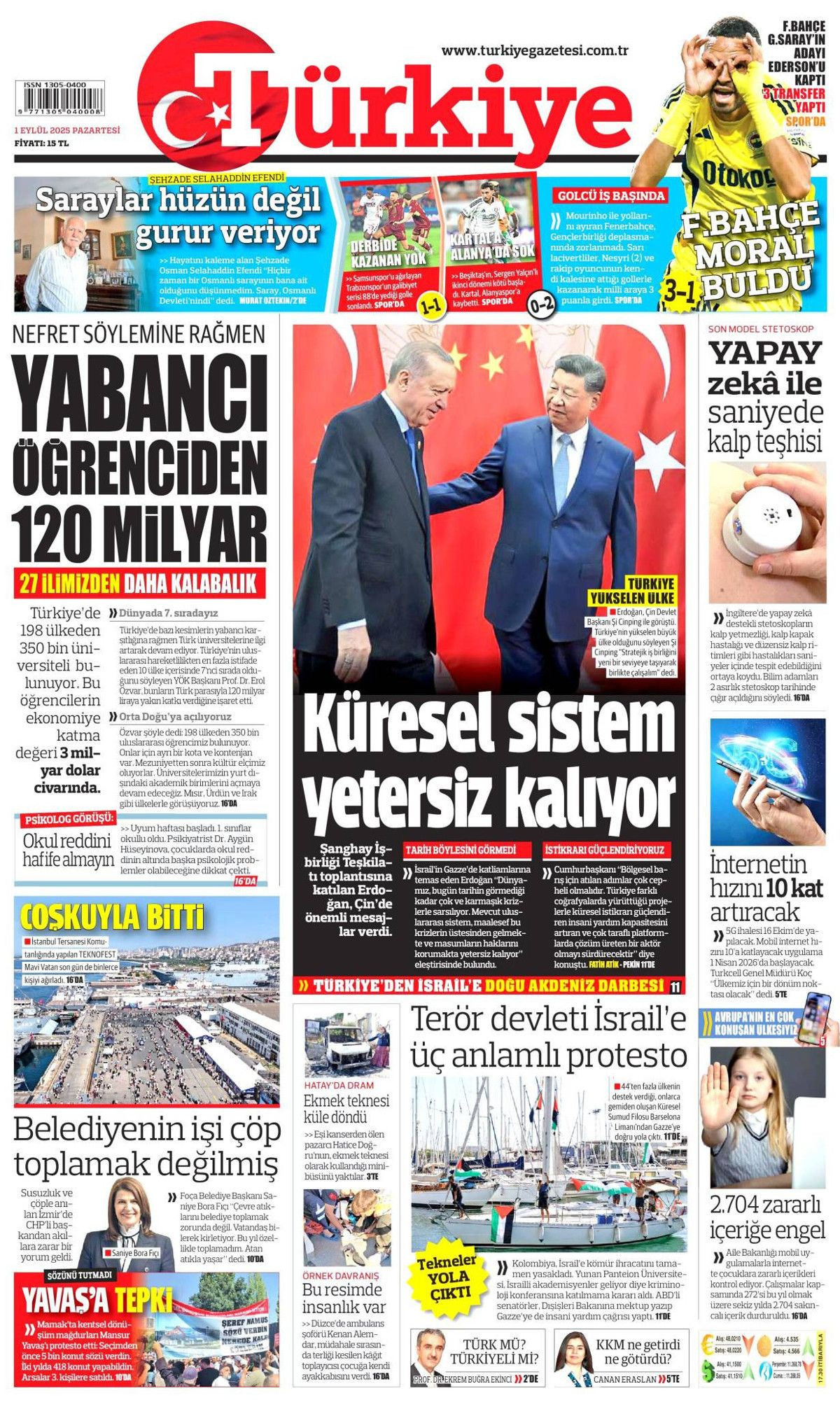 Erdoğan'ın dünyaya barış çağrısı manşetlerde! Barış için ortak yol... - Sayfa 7